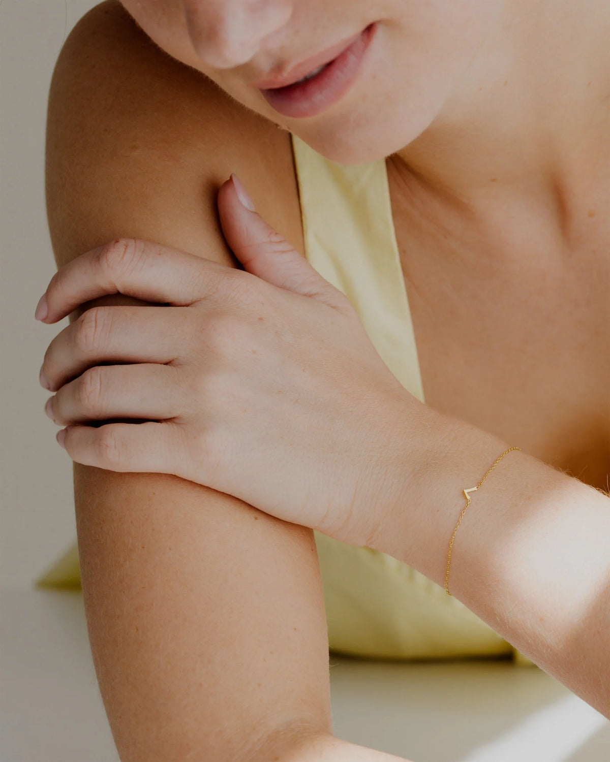 LUAMAYA Tiny Letter Bracelet