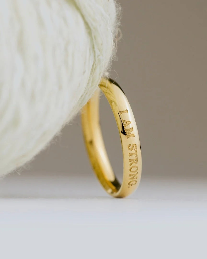 LUAMAYA I am strong Ring Gold