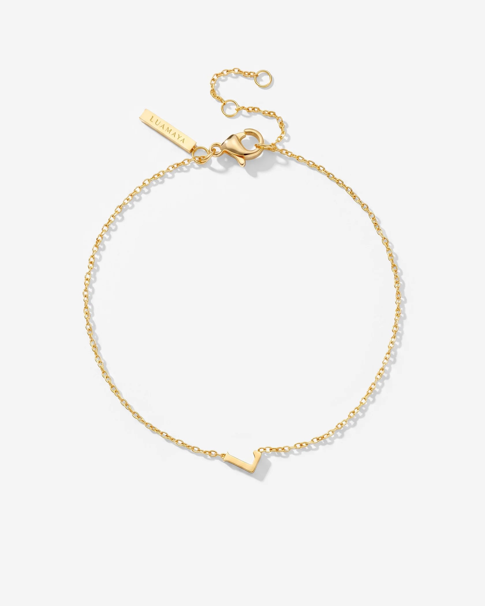 LUAMAYA Tiny Letter Bracelet