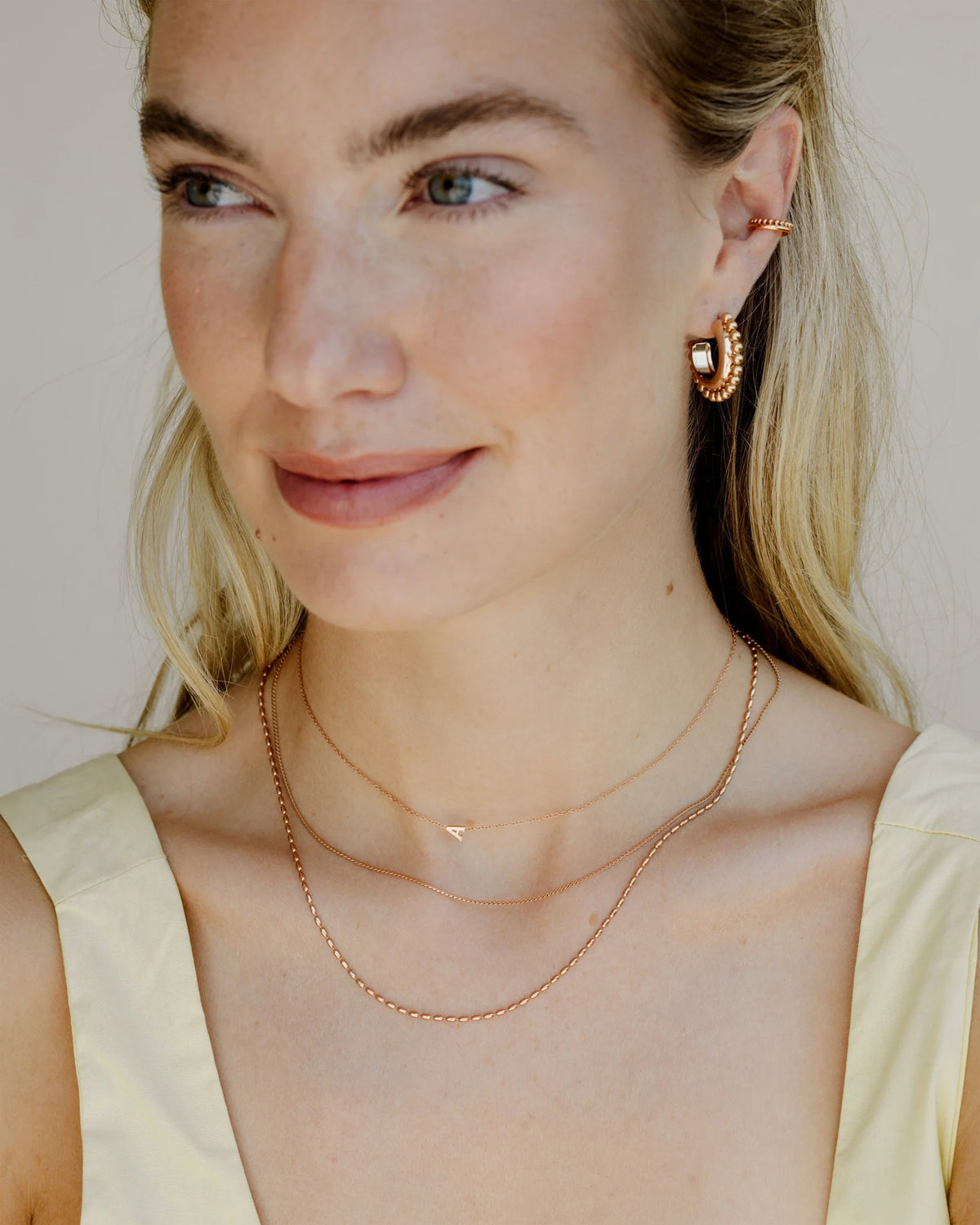 LUIAMAYA Tiny Letter Necklace ABC