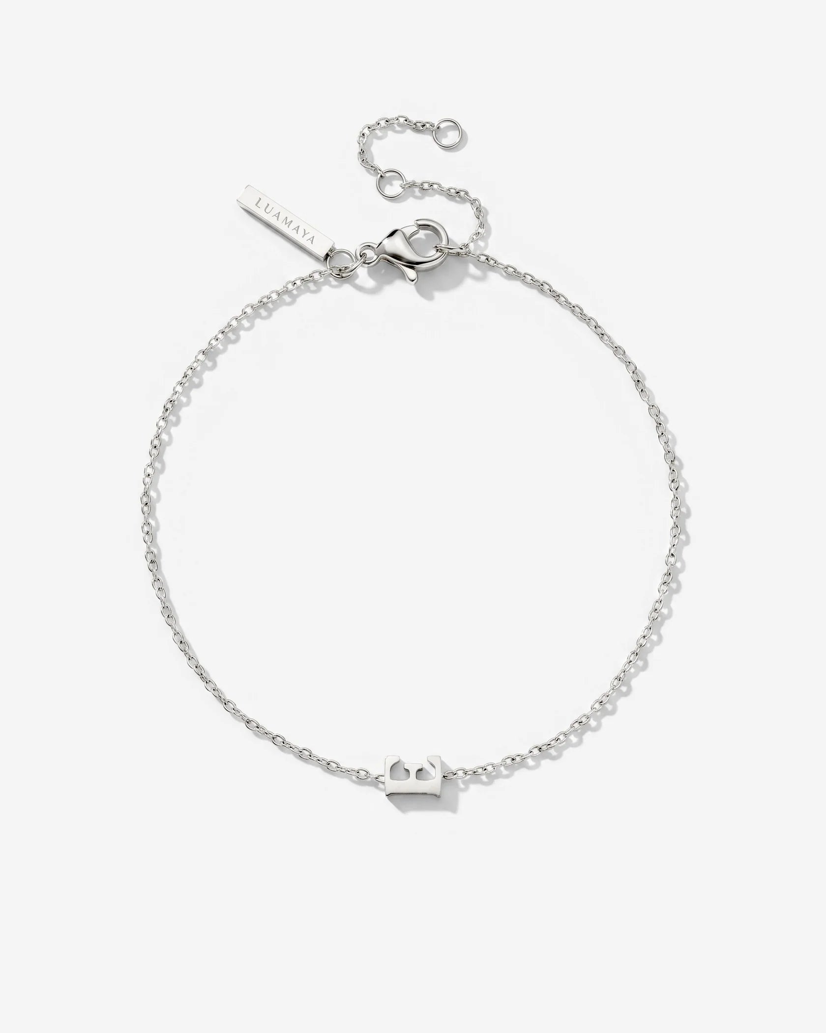 LUAMAYA Tiny Letter Bracelet