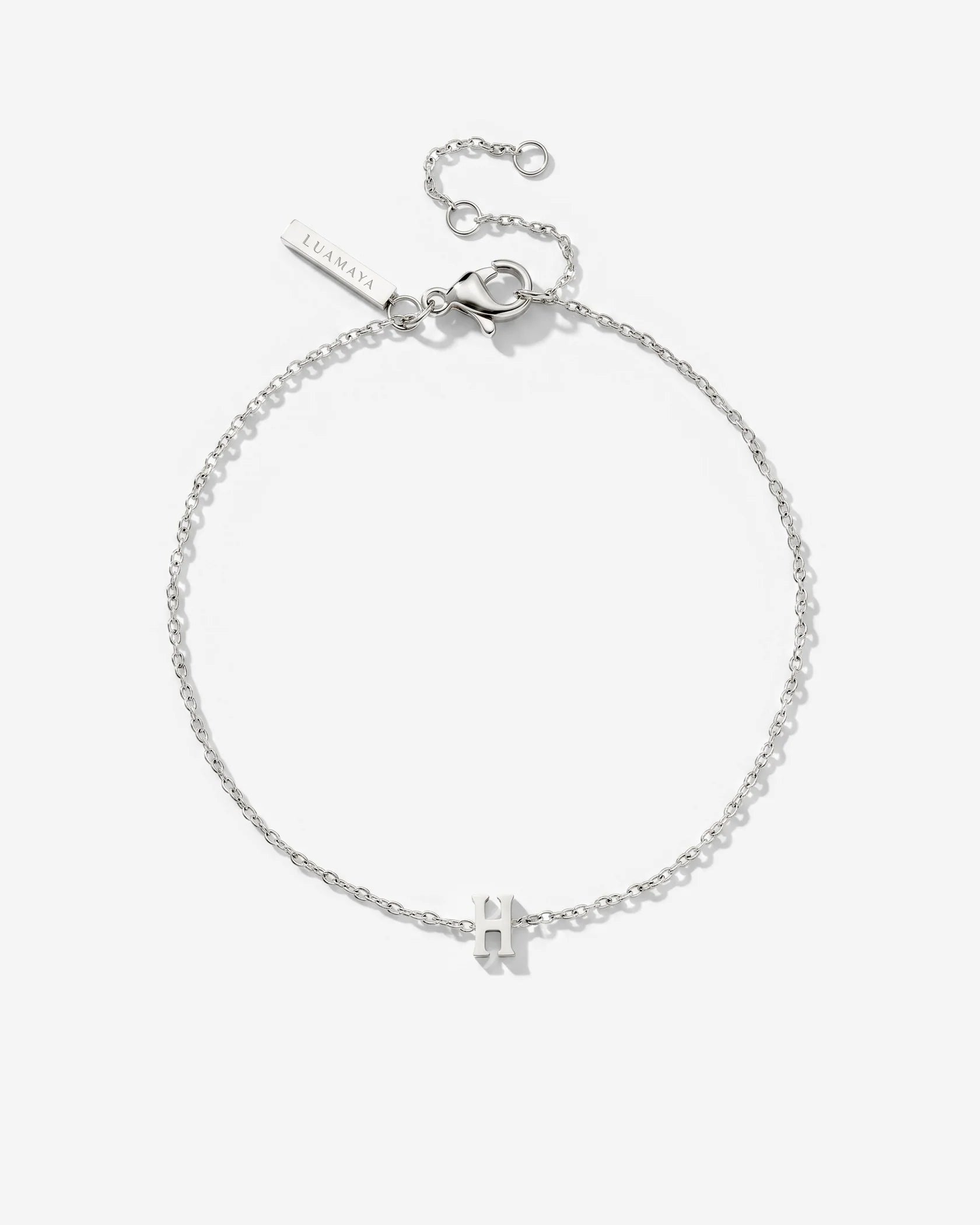 LUAMAYA Tiny Letter Bracelet