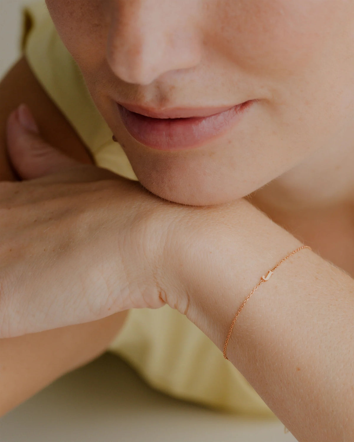 LUAMAYA Tiny Letter Bracelet