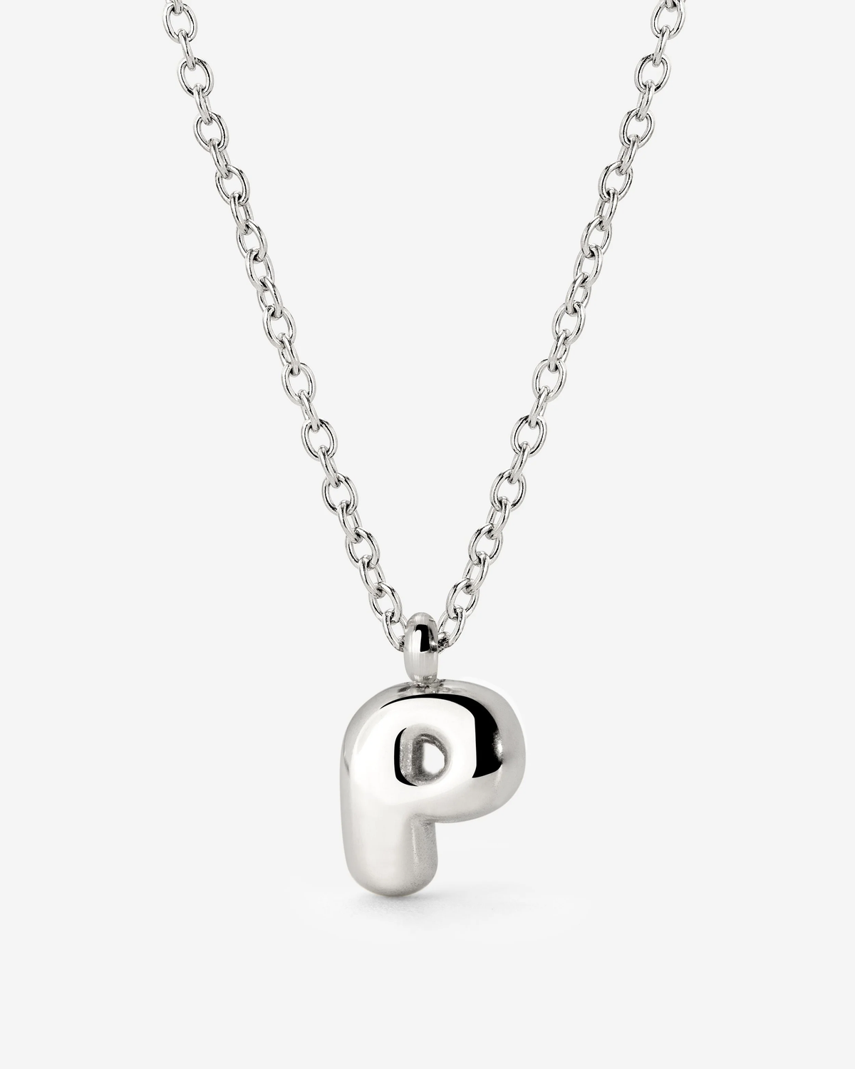 LUAMAYA Bubble Letter Necklace Silber ABC