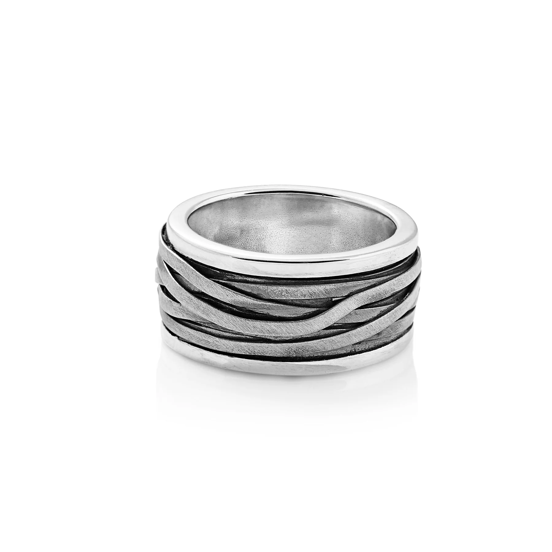 Handgefertigter Ring aus Sterlingsilber R-118-M-50