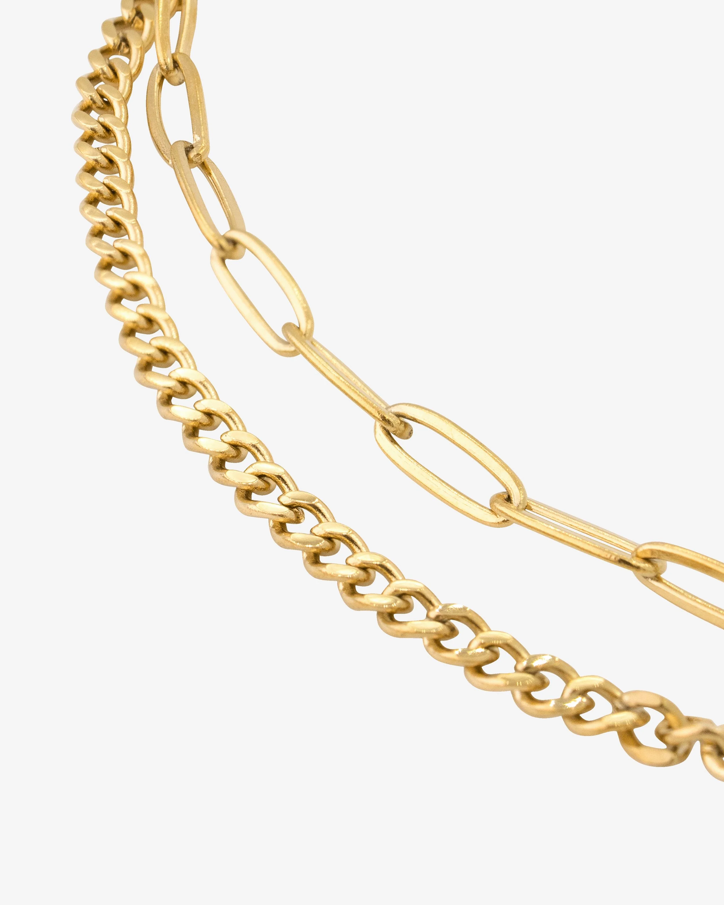 LUAMAYA Duo Anklet Gold Fusskette