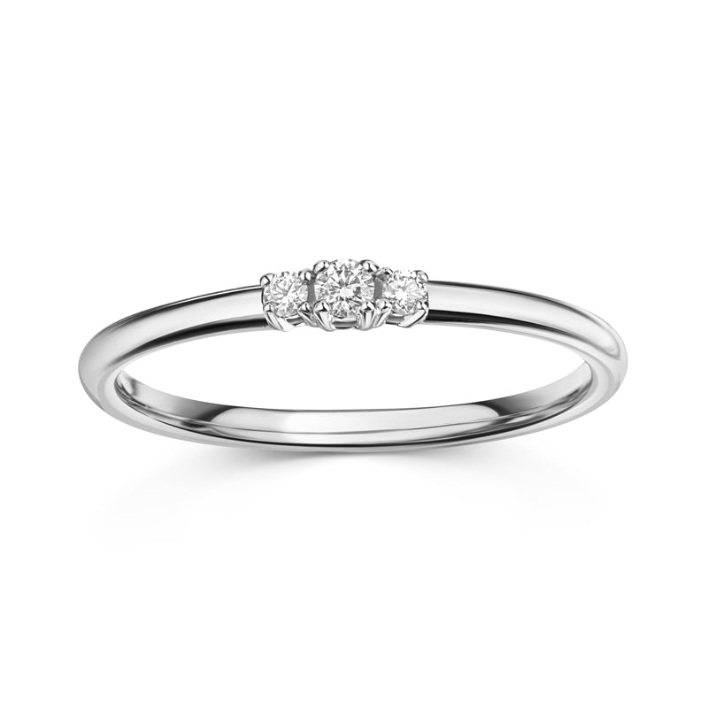 Lovebird Damenring mit Brillant 0,09 ct. Weissgold 585 LB305