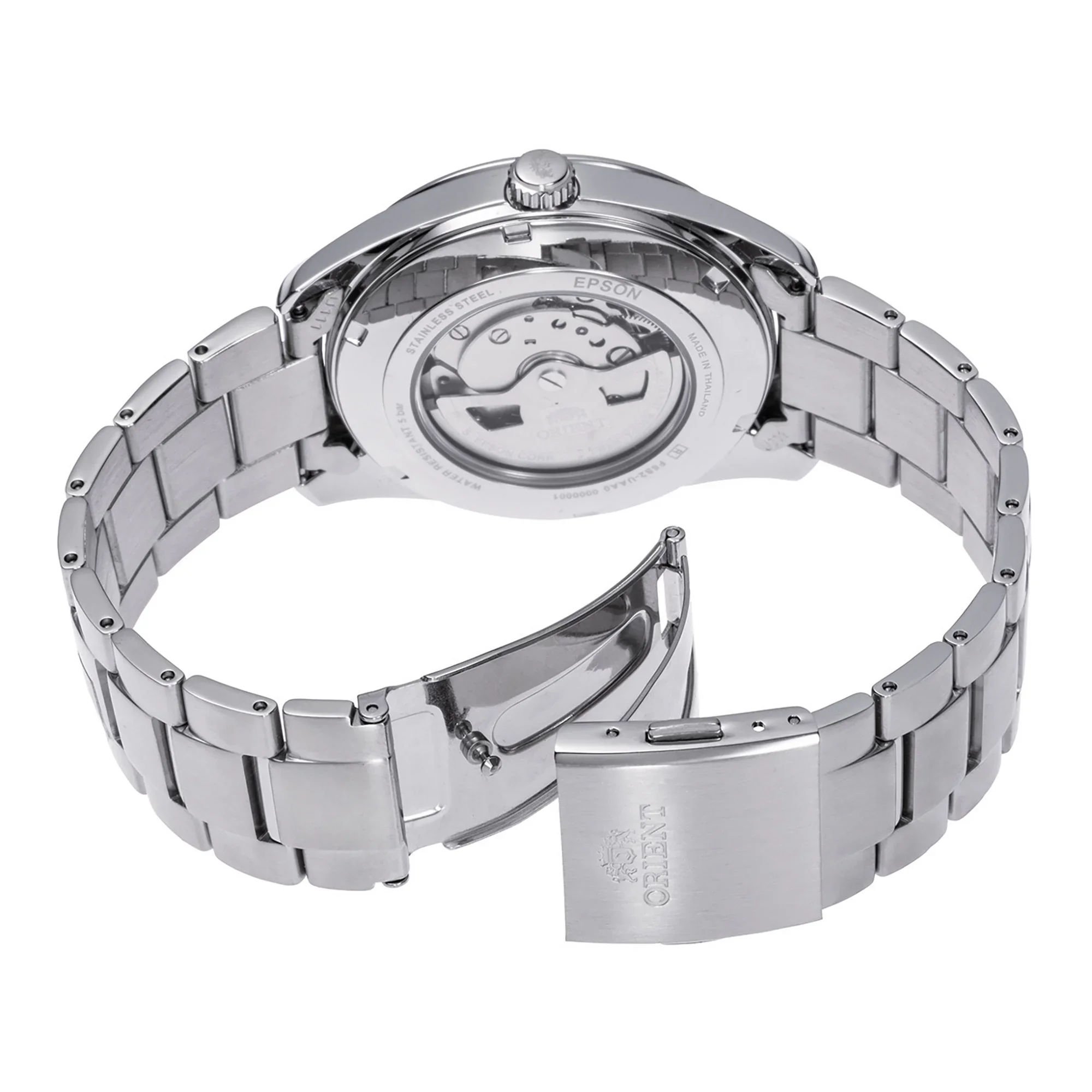 Orient Small Seconds Semi Skeleton Stahl Türkis RA-AR0009L