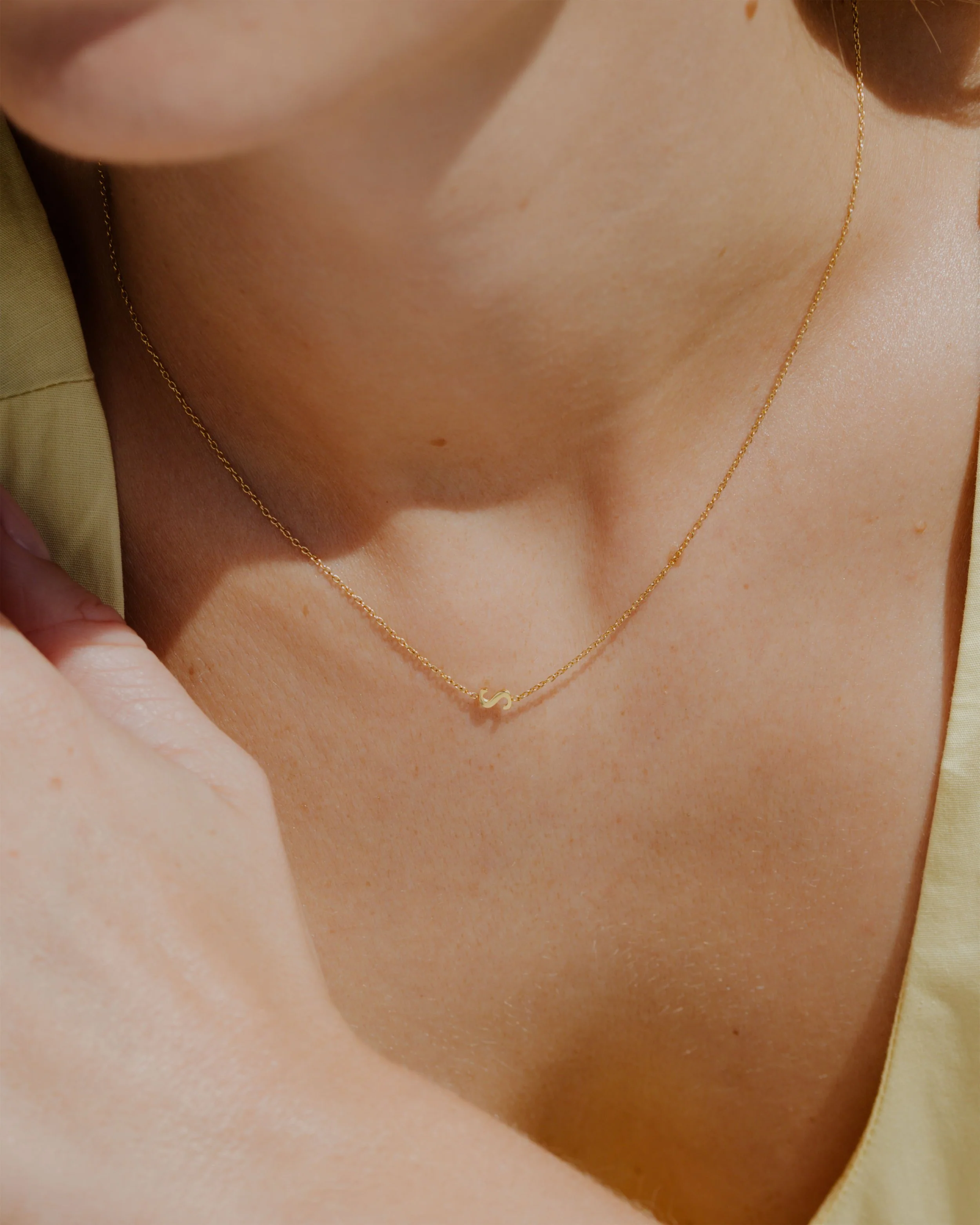LUAMAYA Tiny Letter Necklace ABC