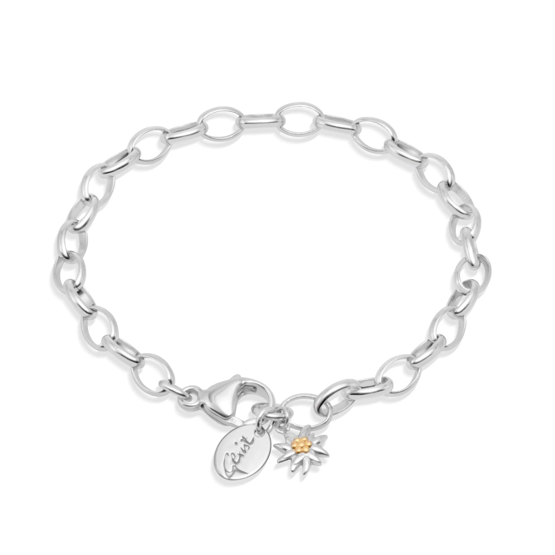 Charmset Edelweiss, Kuh und Matterhorn in Sterlingsilber S-8115