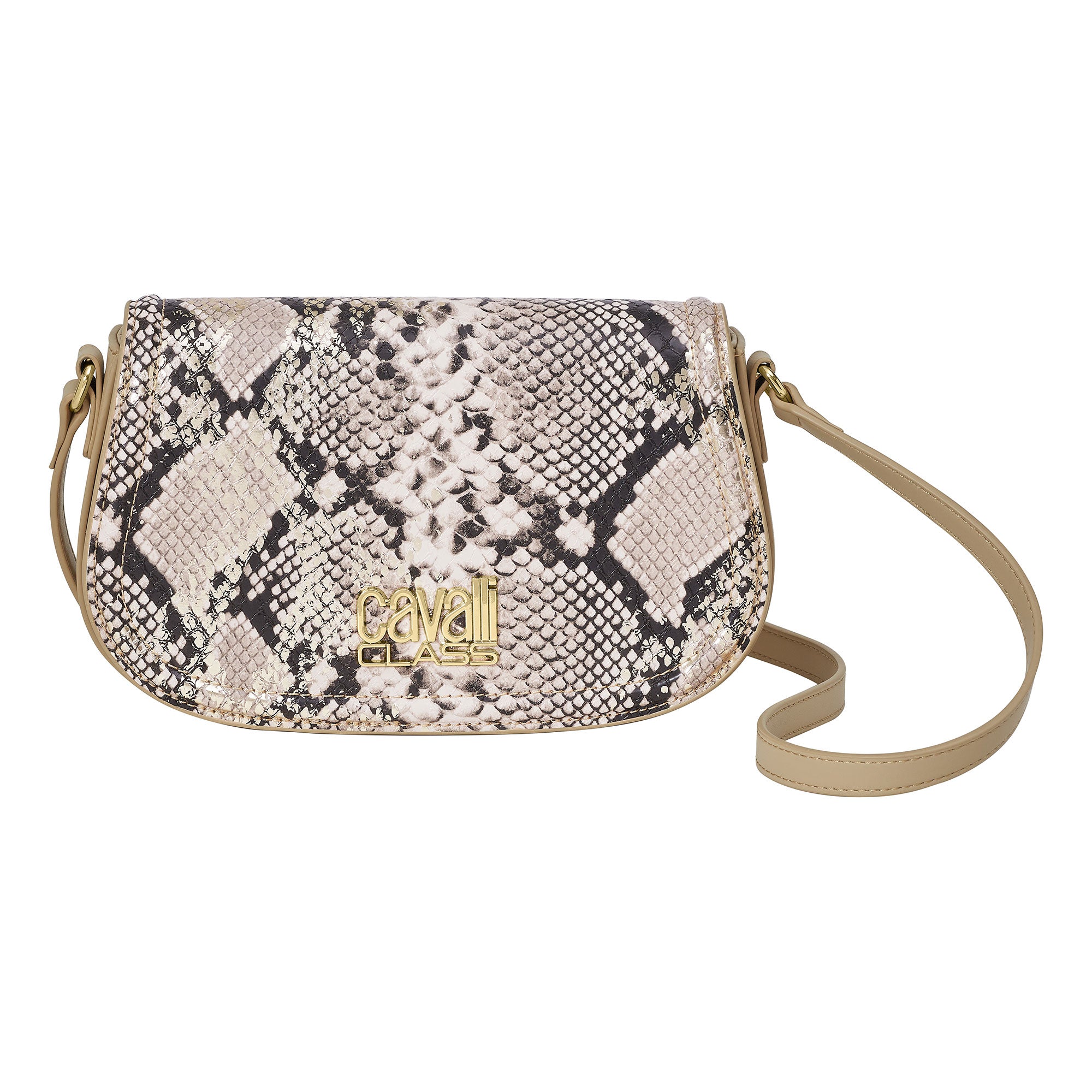 Cavalli Class Vanessa Crossbody Snake & Hazelnut Bag CCHB01972400