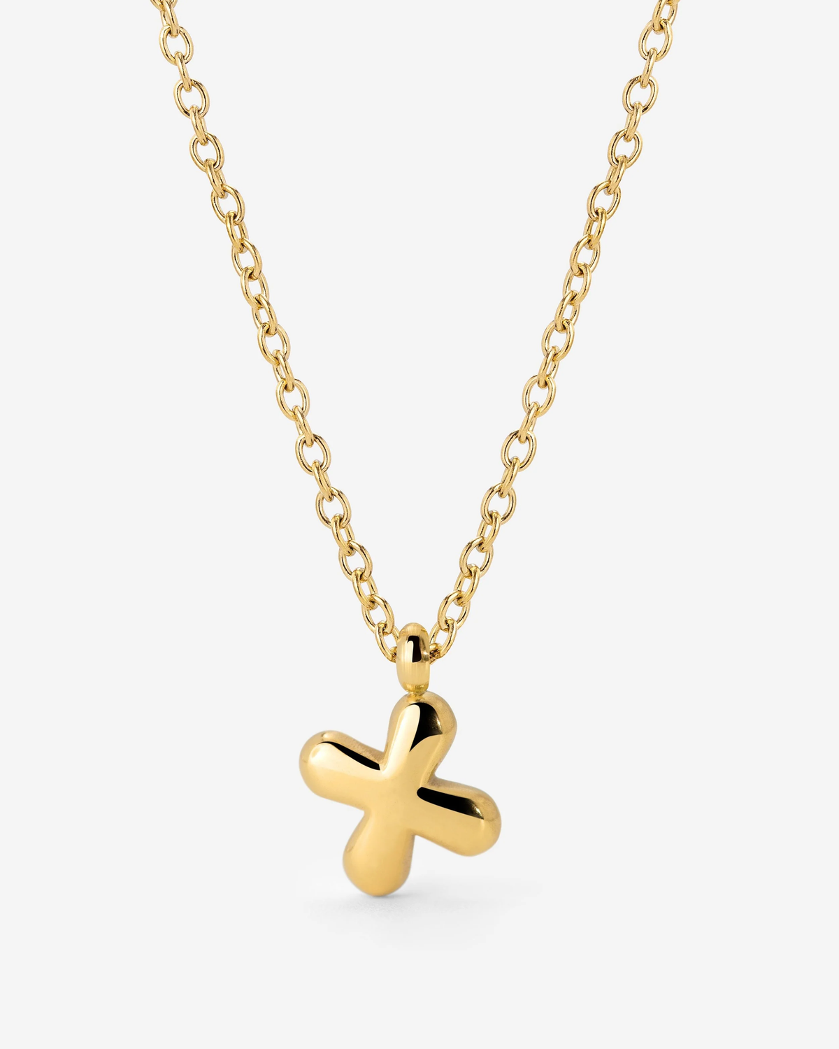 LUAMAYA Bubble Letter Necklace Gold ABC
