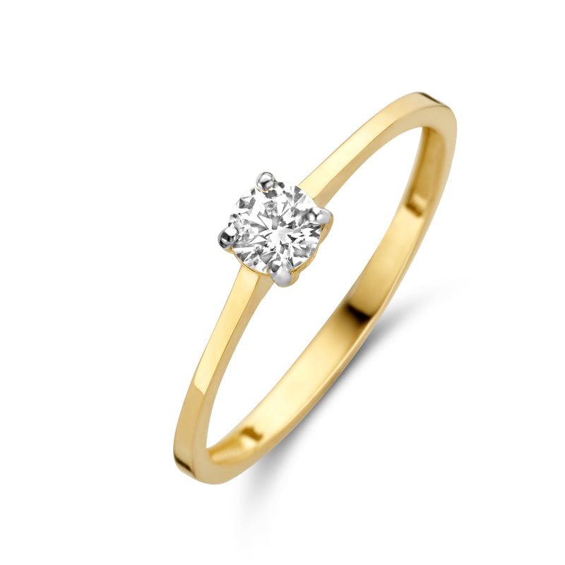 Damenring mit Zirkonia 4mm Gold 585 57195