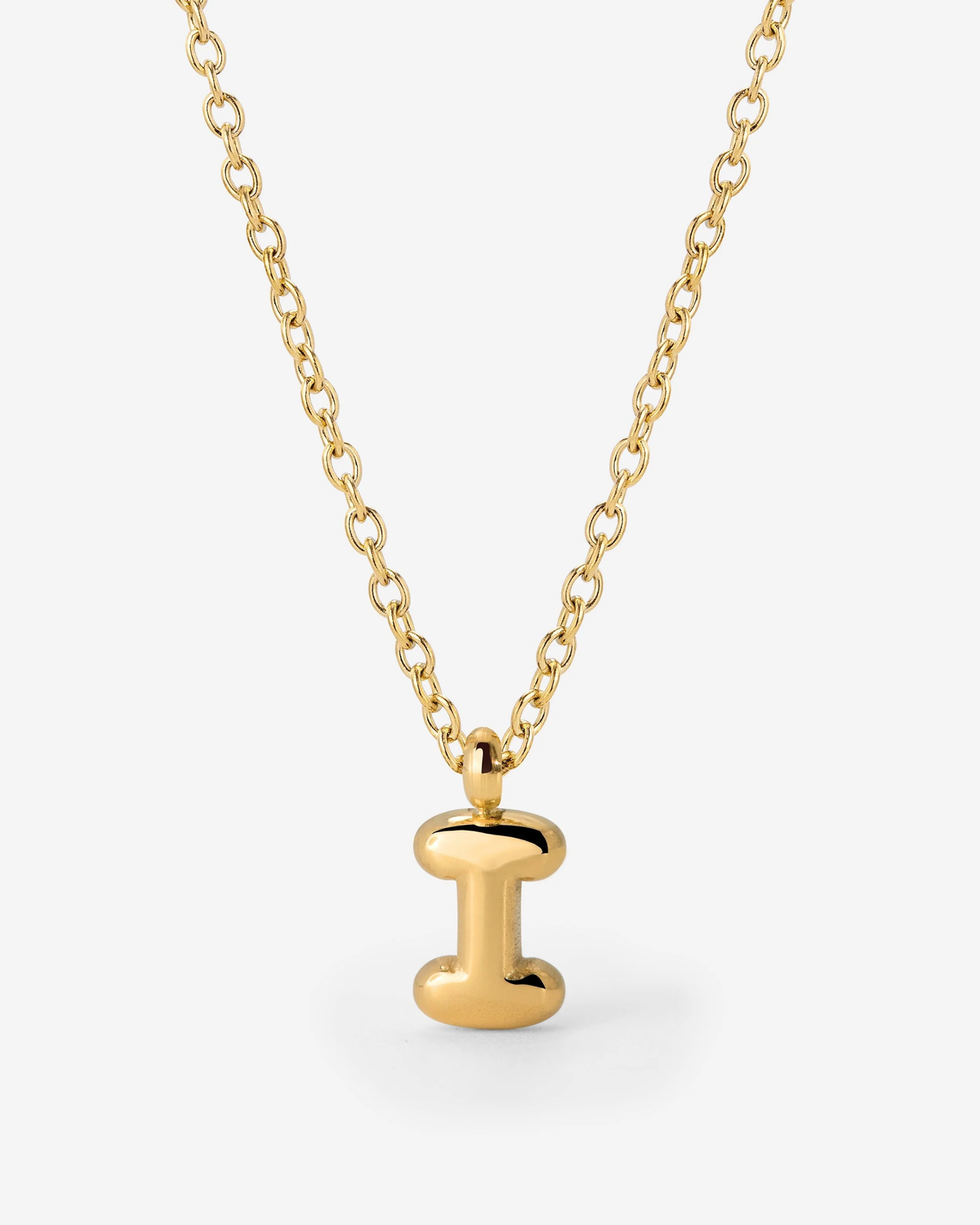 LUAMAYA Bubble Letter Necklace Gold ABC