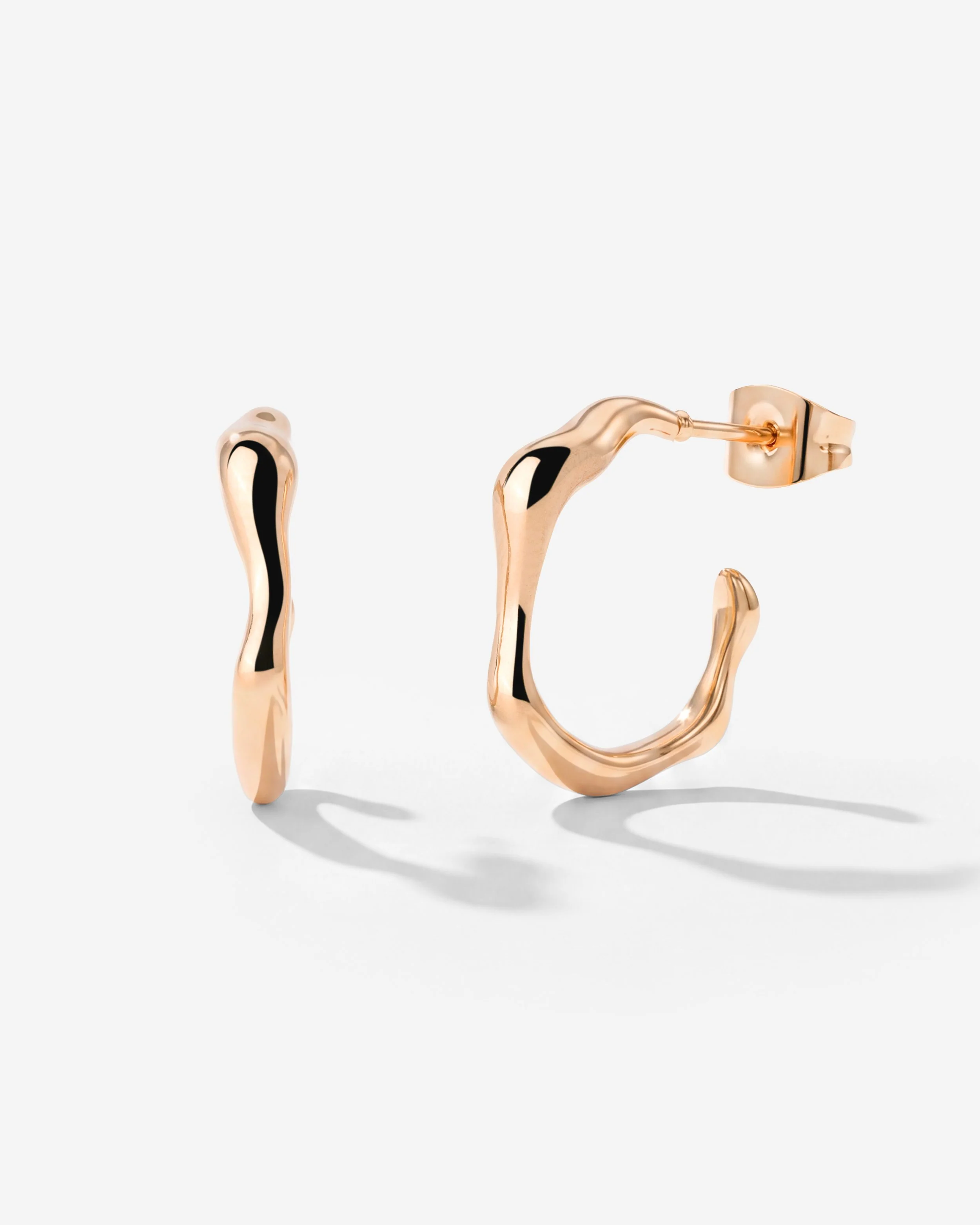 LUAMAYA Solar Wave Hoop Studs Medium