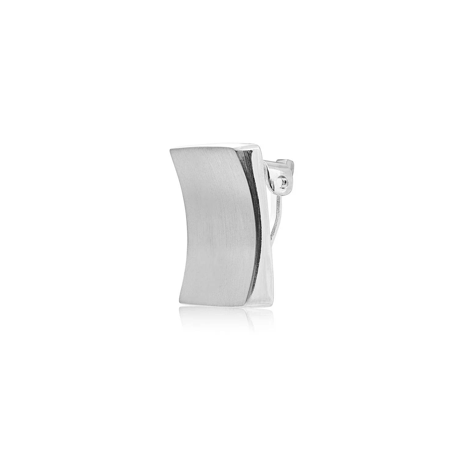 Ohrclips aus Sterlingsilber sorgfältig verarbeitet mit einem satinierten Glanz E-2652