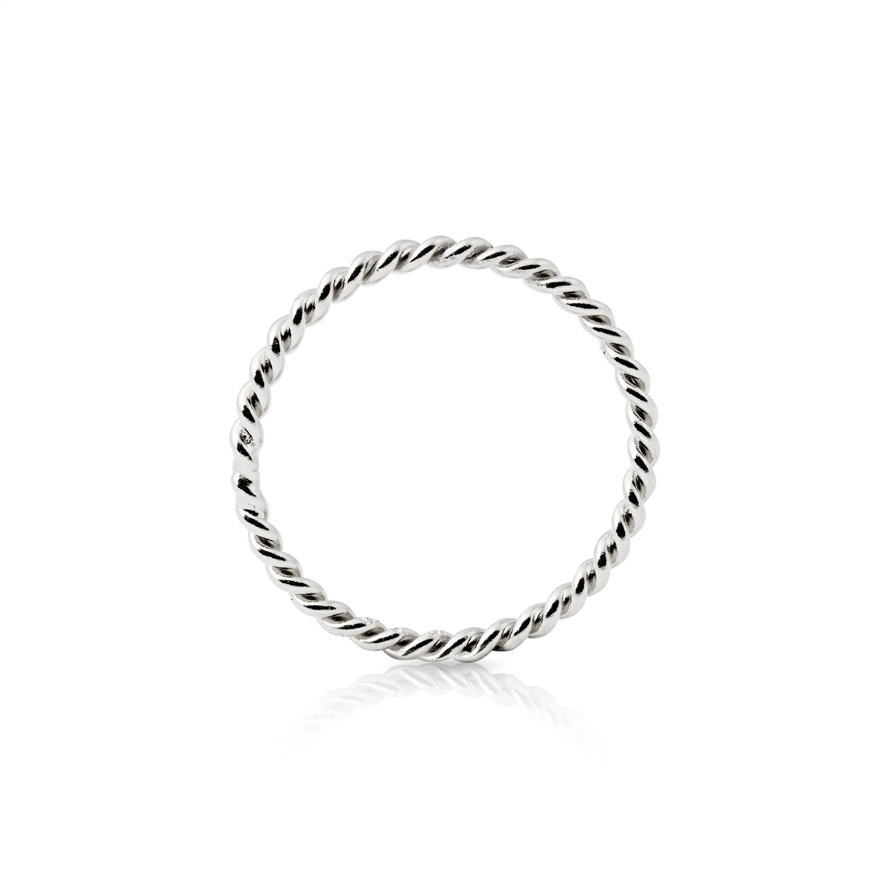 Ring aus Sterlingsilber mit glänzender Torsade RI-10035P-48