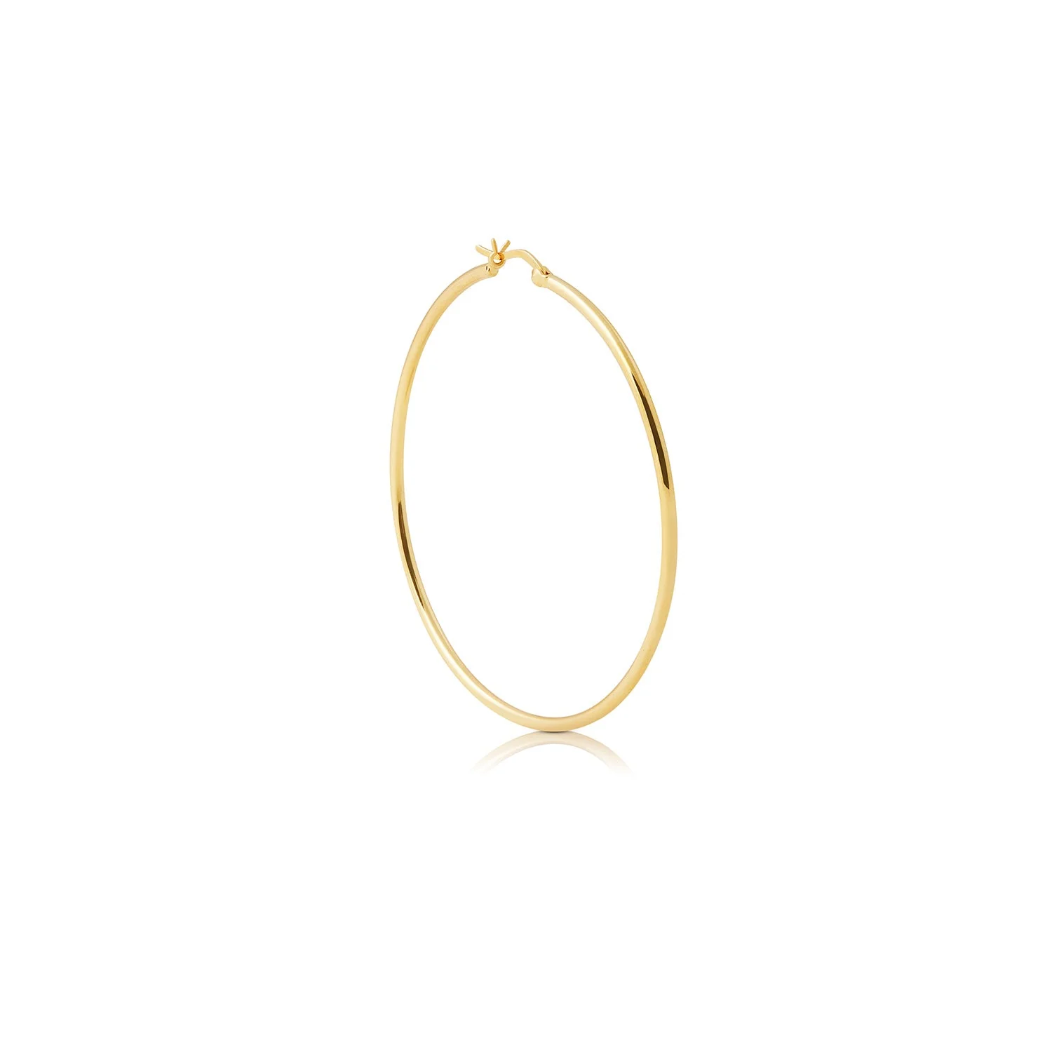 Creolen-Ohrring aus Sterlingsilber mit Gelbgoldplattierung EA-10129GP