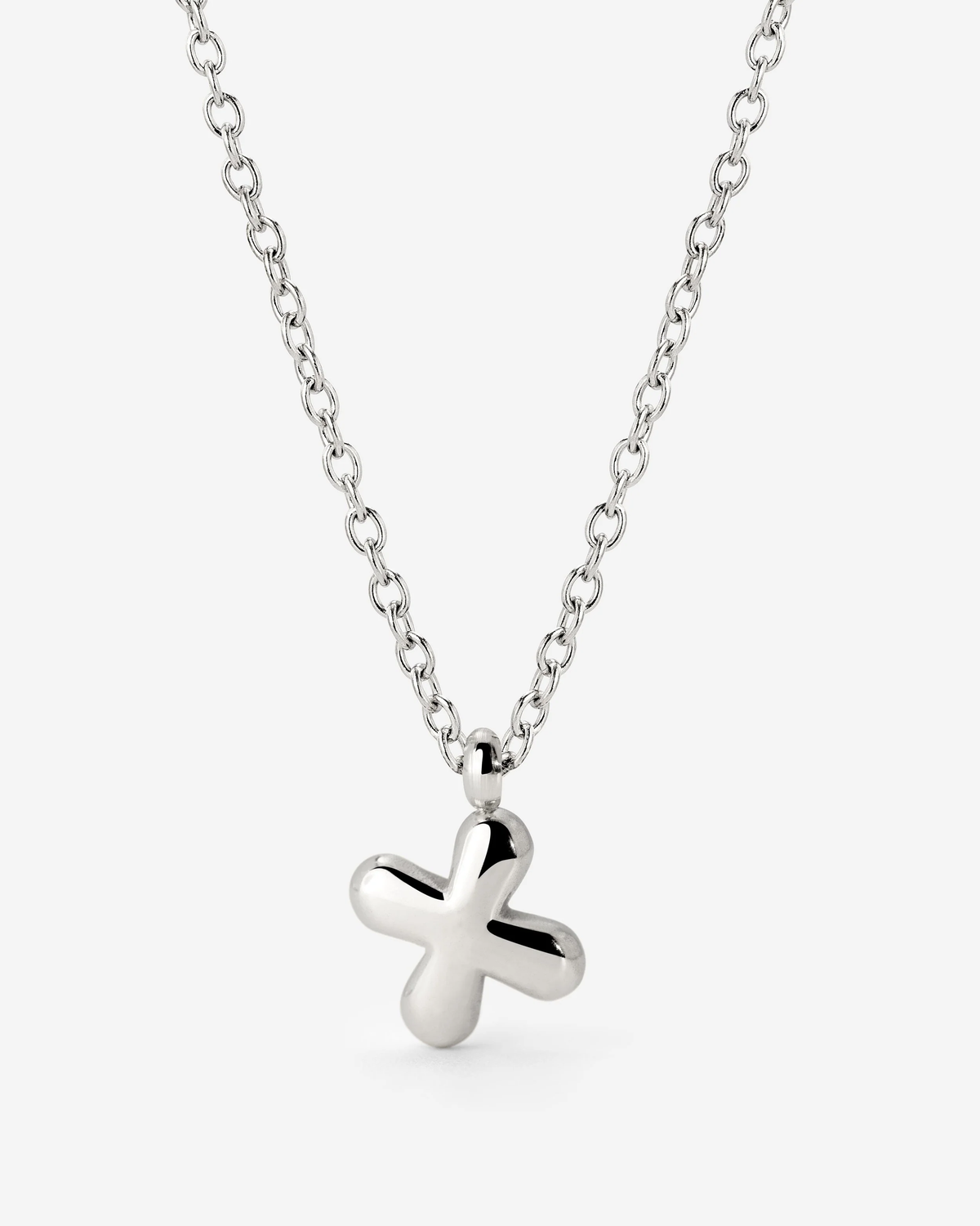 LUAMAYA Bubble Letter Necklace Silber ABC