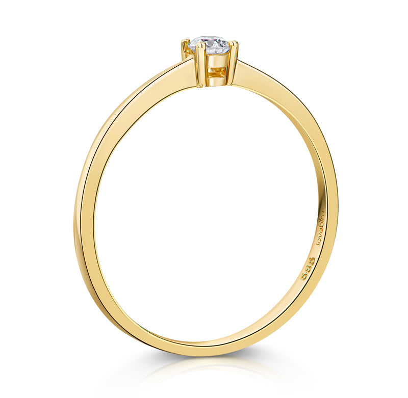 Lovebird Damenring mit Brillant 0,10 ct. Gelbgold 585 LB310