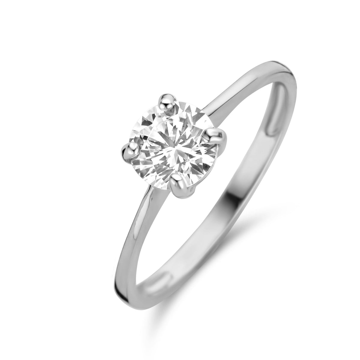 Damenring mit Zirkonia 6mm Weißgold 585 57632