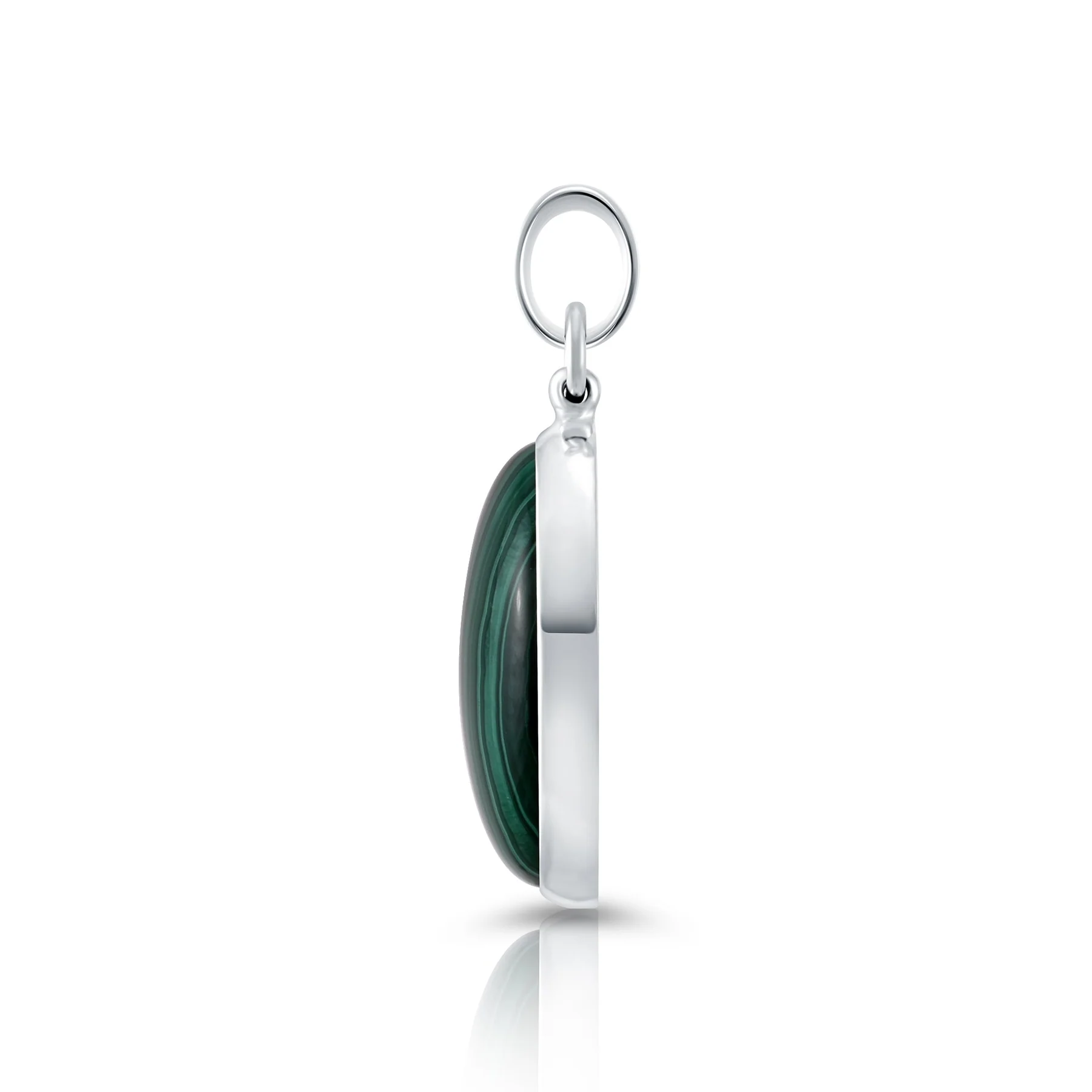 Anhänger aus Sterlingsilber mit ovalem Malachit P-3980