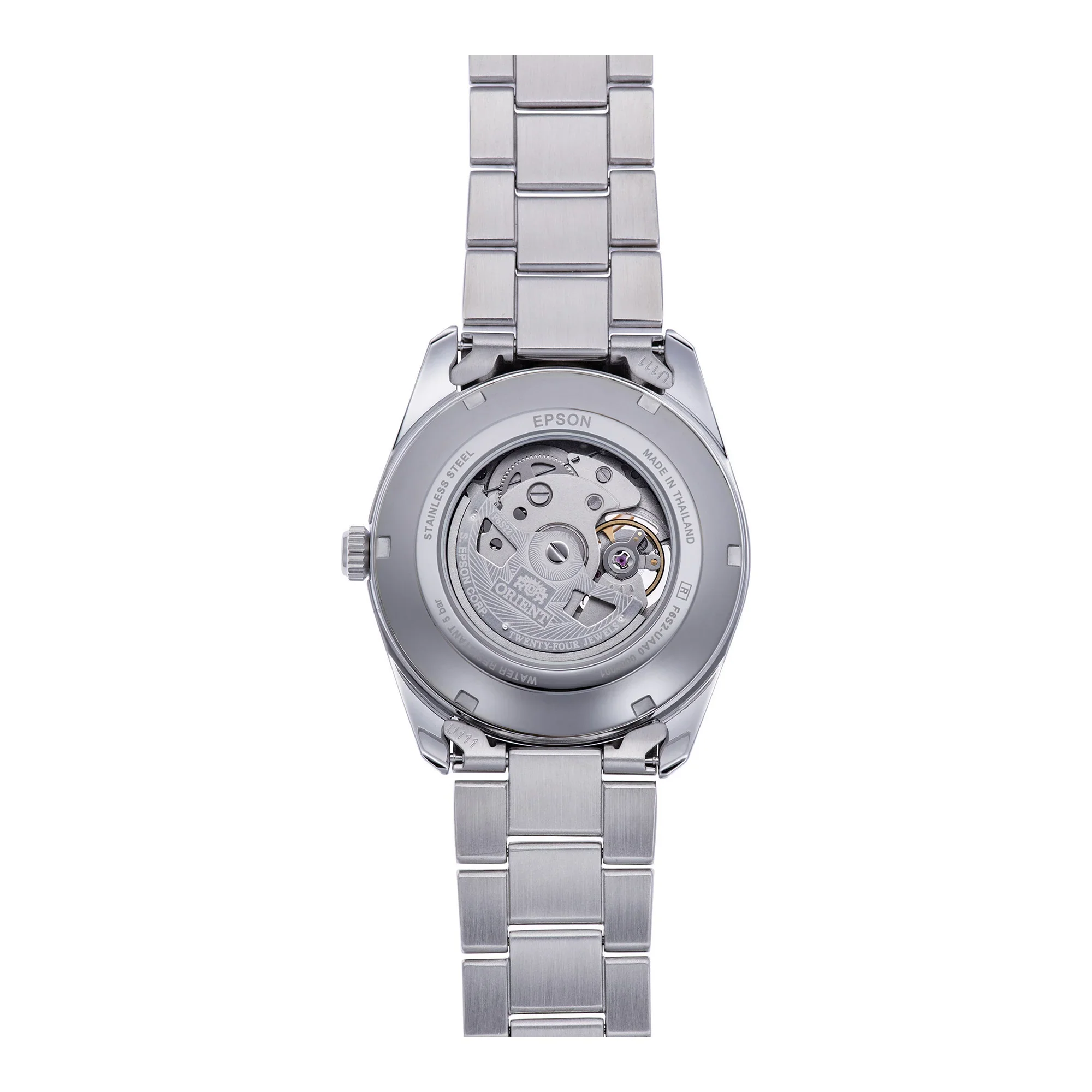 Orient Small Seconds Semi Skeleton Stahl Grün RA-AR0008E