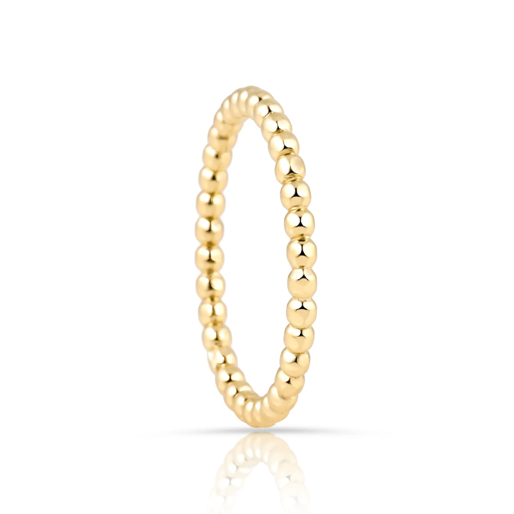 Ring aus Sterlingsilber mit Gelbgold plattiert RI-10070GP-48