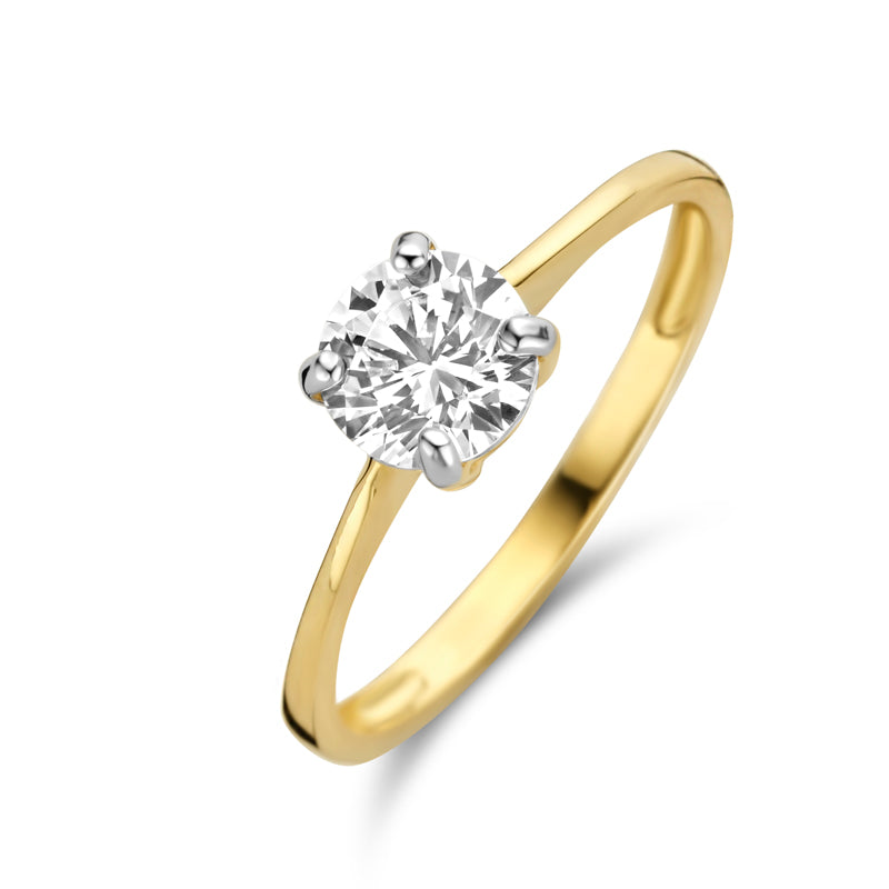 Damenring mit Zirkonia 6mm Gold 585 57196