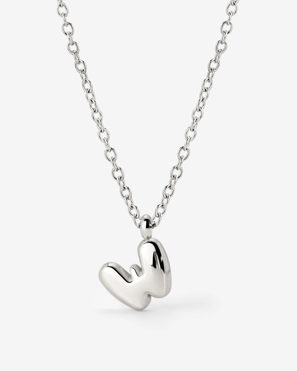 LUAMAYA Bubble Letter Necklace Silber ABC