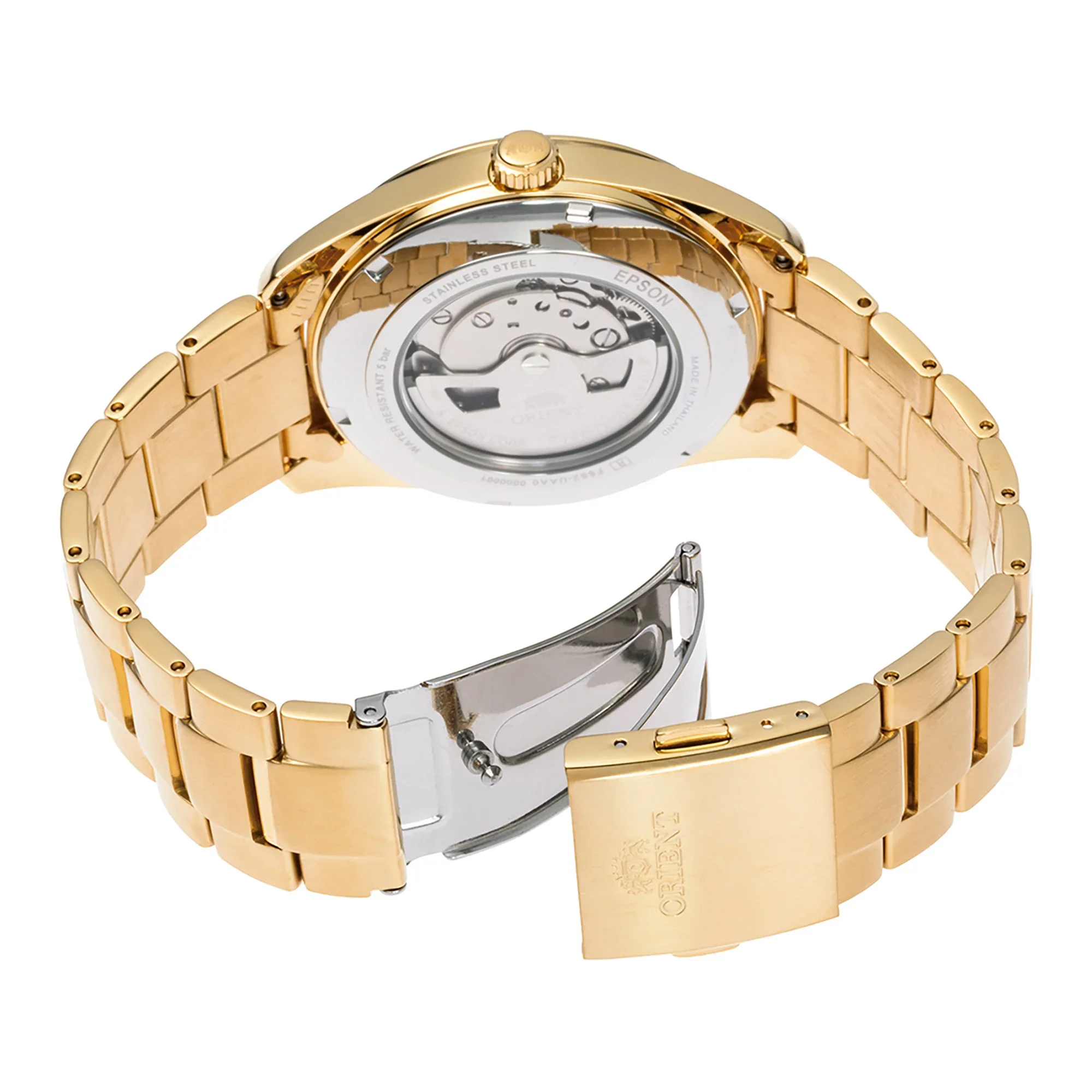 Orient Small Seconds Semi Skeleton Goldenes Stahlgehäuse RA-AR0007S