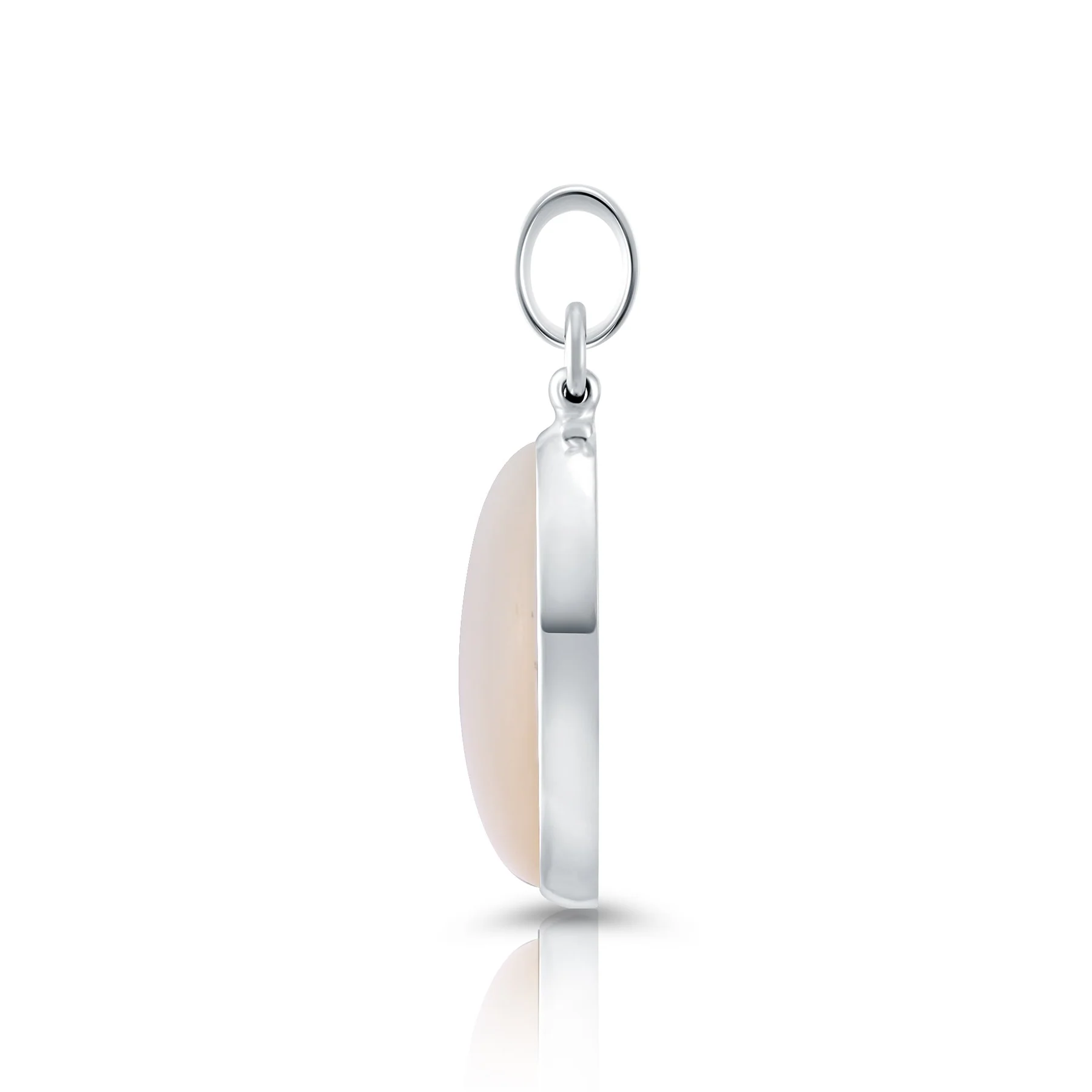 Anhänger aus Sterlingsilber mit ovalen Perlmuttstück P-3981