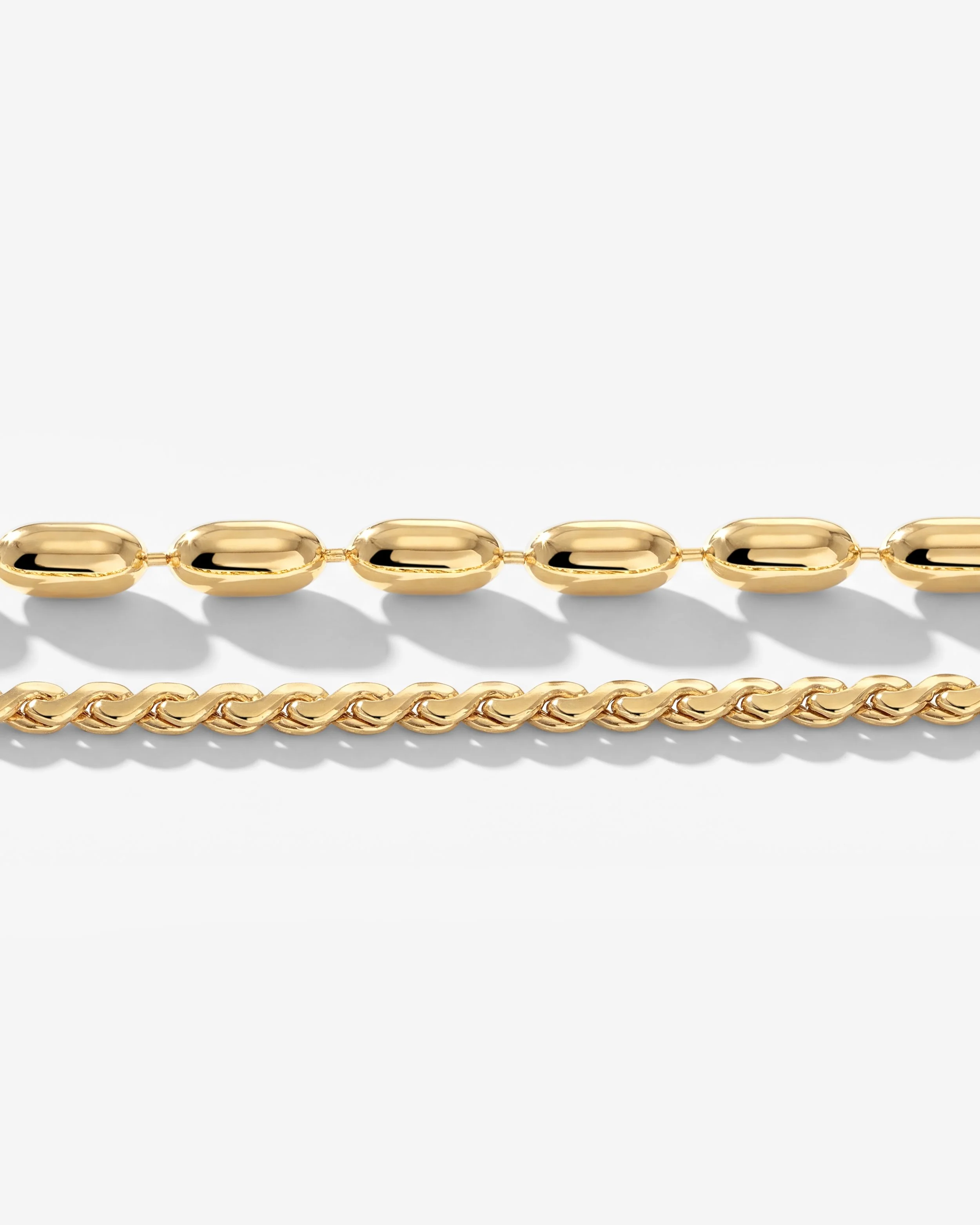 LUAMAYA Droplet Double Necklace Gold