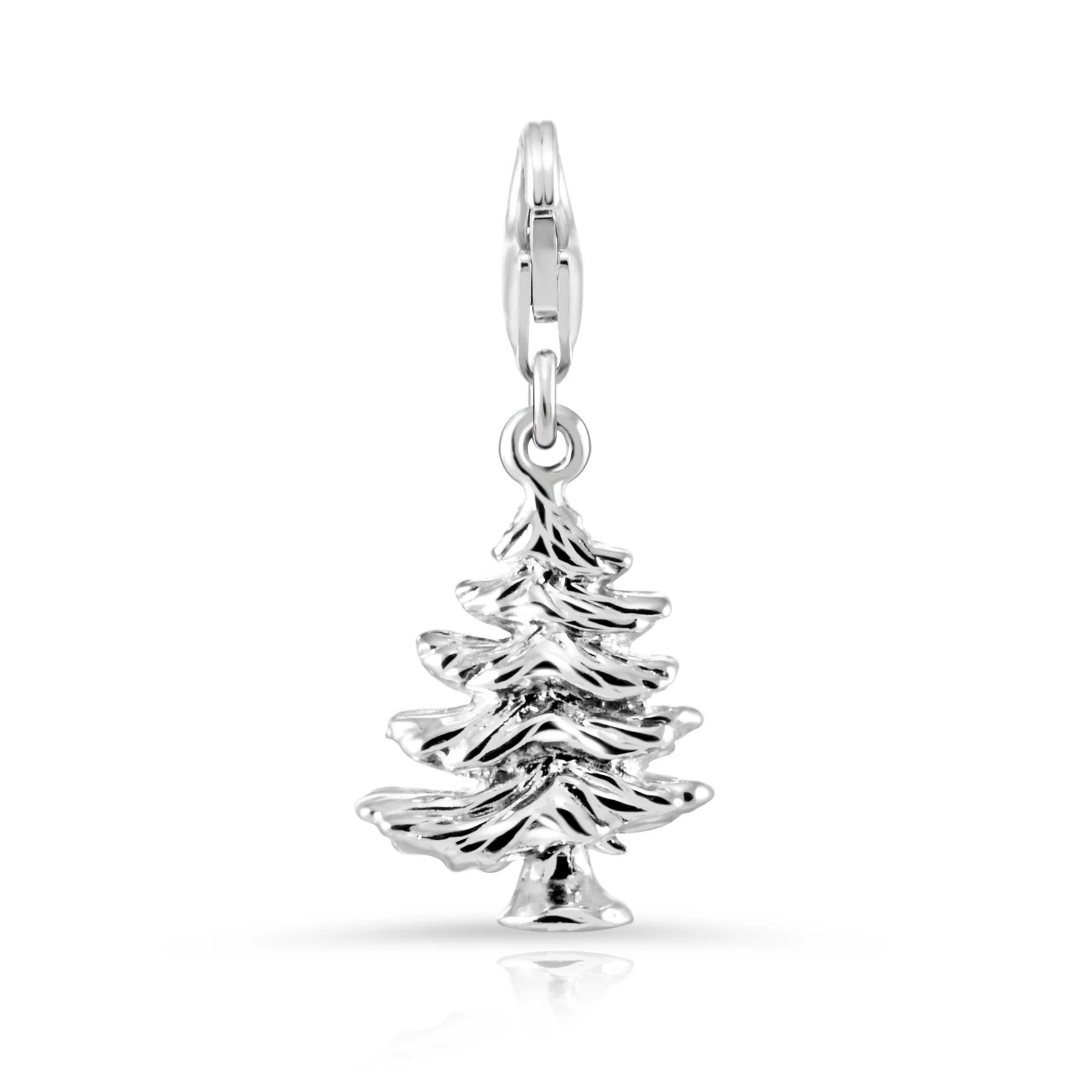 Charm Silber rhodiniert Swiss Edelweiss Tanne C-7034