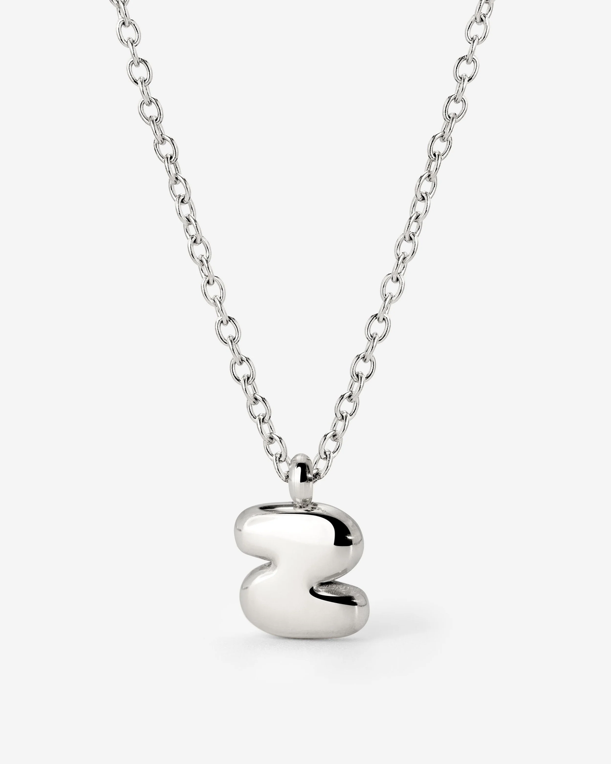 LUAMAYA Bubble Letter Necklace Silber ABC