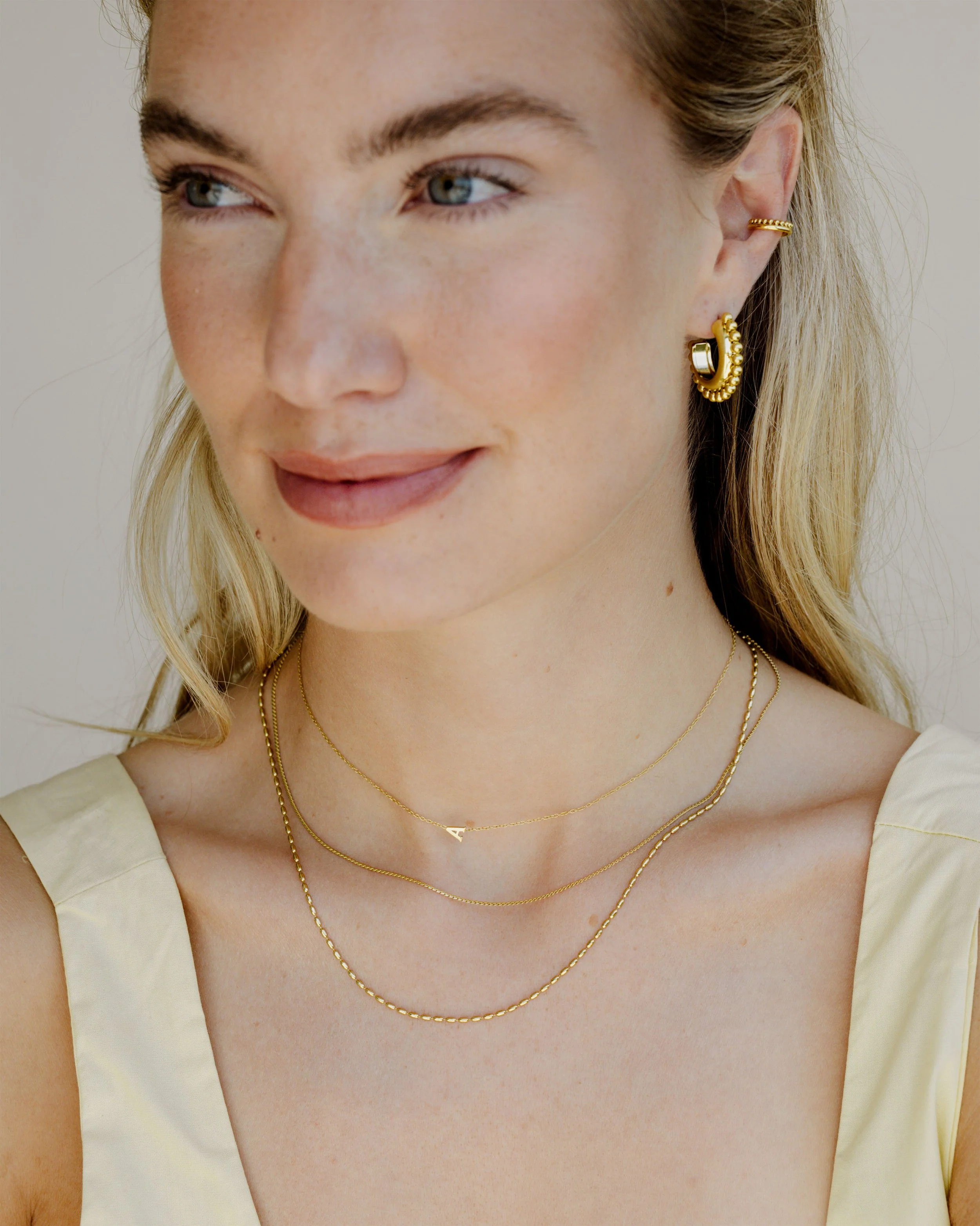 LUAMAYA Tiny Letter Necklace ABC