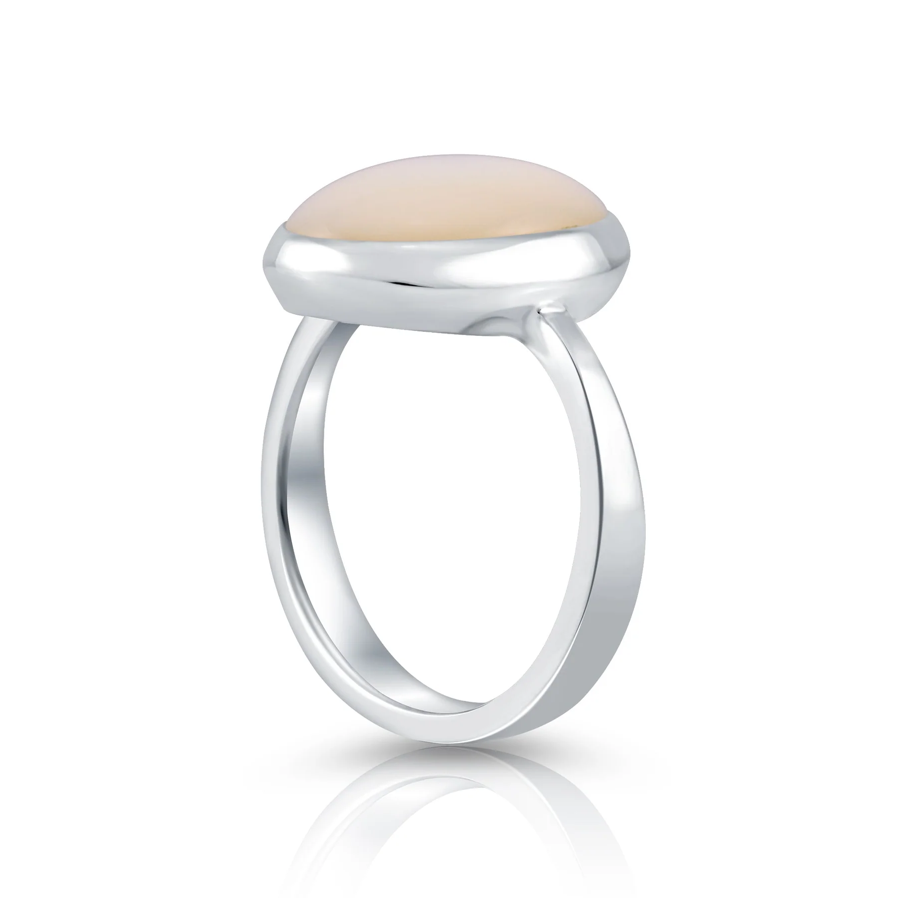 Ring aus Sterlingsilber mit ovalem Perlmutt R-4434-50