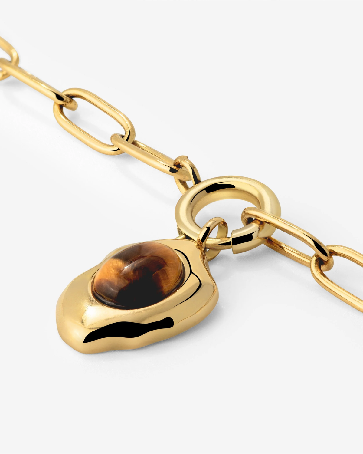LUAMAYA Tiger's Eye Oval Links Necklace