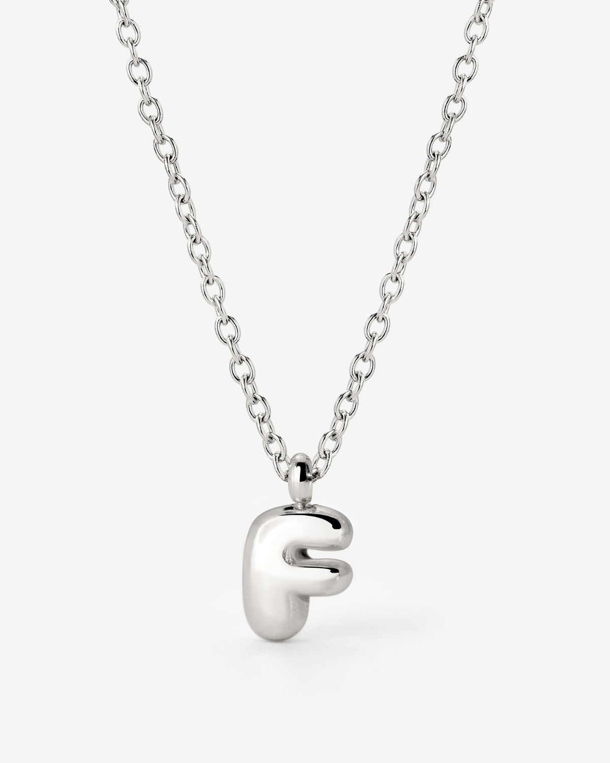 LUAMAYA Bubble Letter Necklace Silber ABC