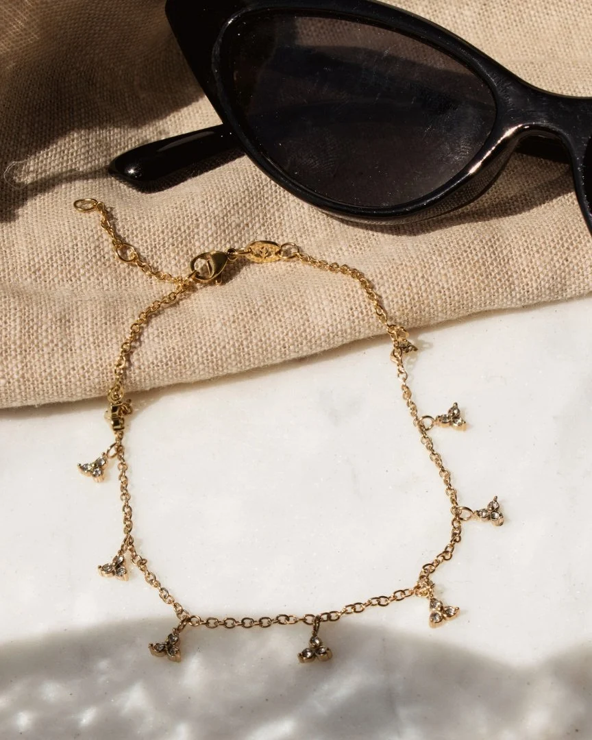 LUAMAYA Twinkle Anklet Gold Fusskette