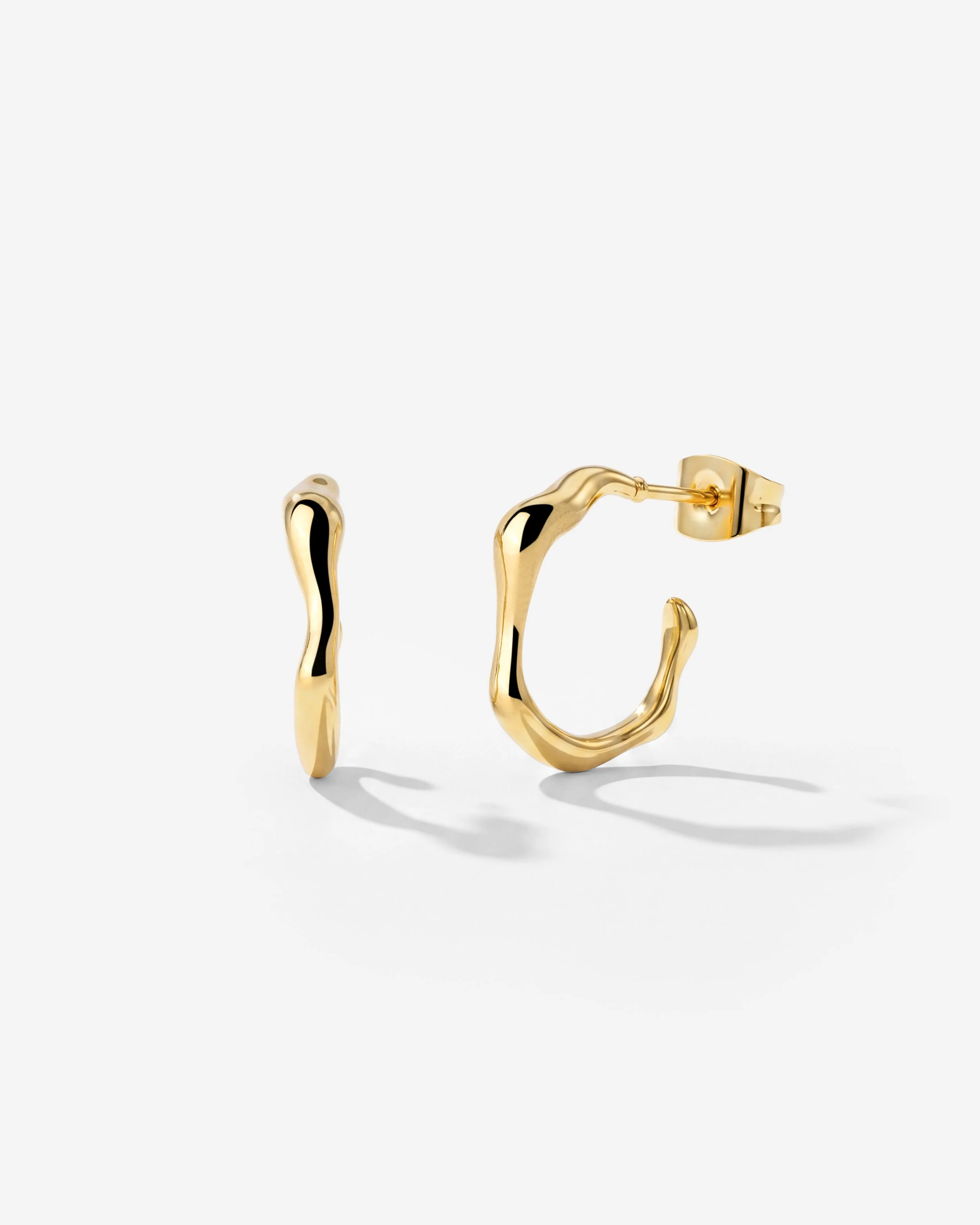 LUAMAYA Solar Wave Hoop Studs Small