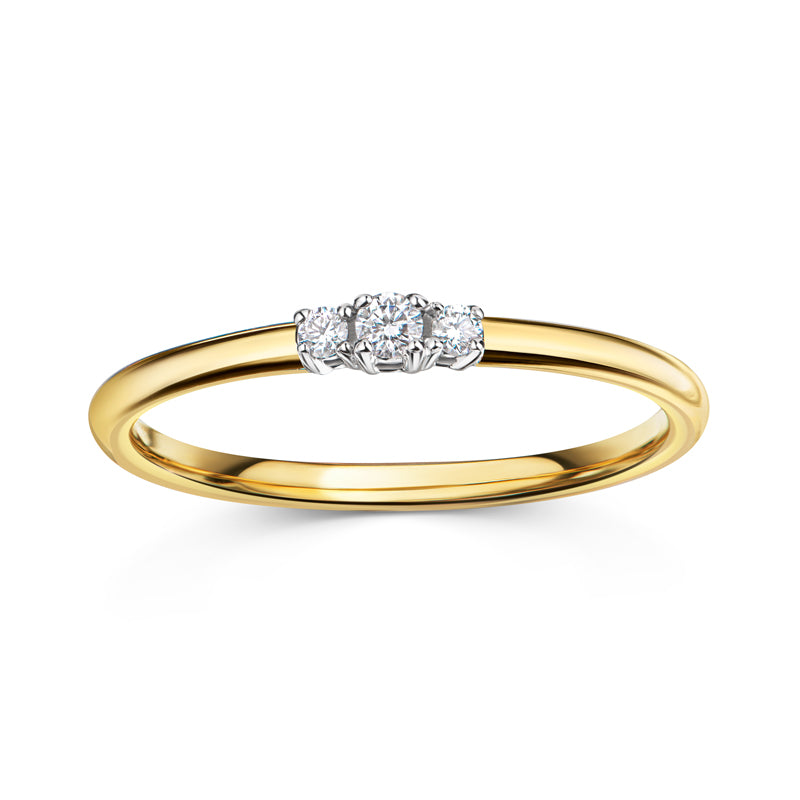 Lovebird Damenring mit Brillant 0,09 ct. Gelbgold 585 LB306
