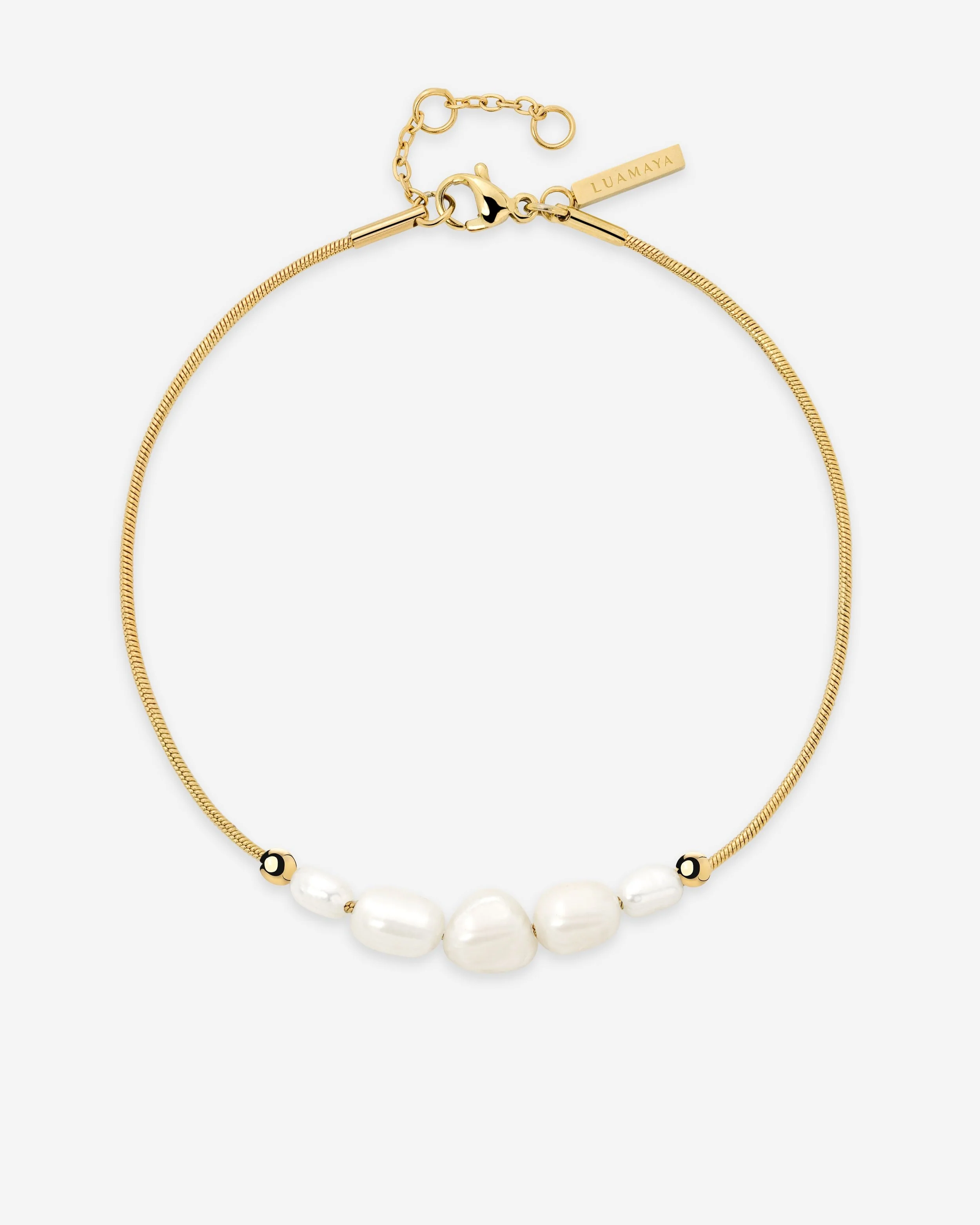 LUAMAYA Pearlessence Anklet Gold Fusskette