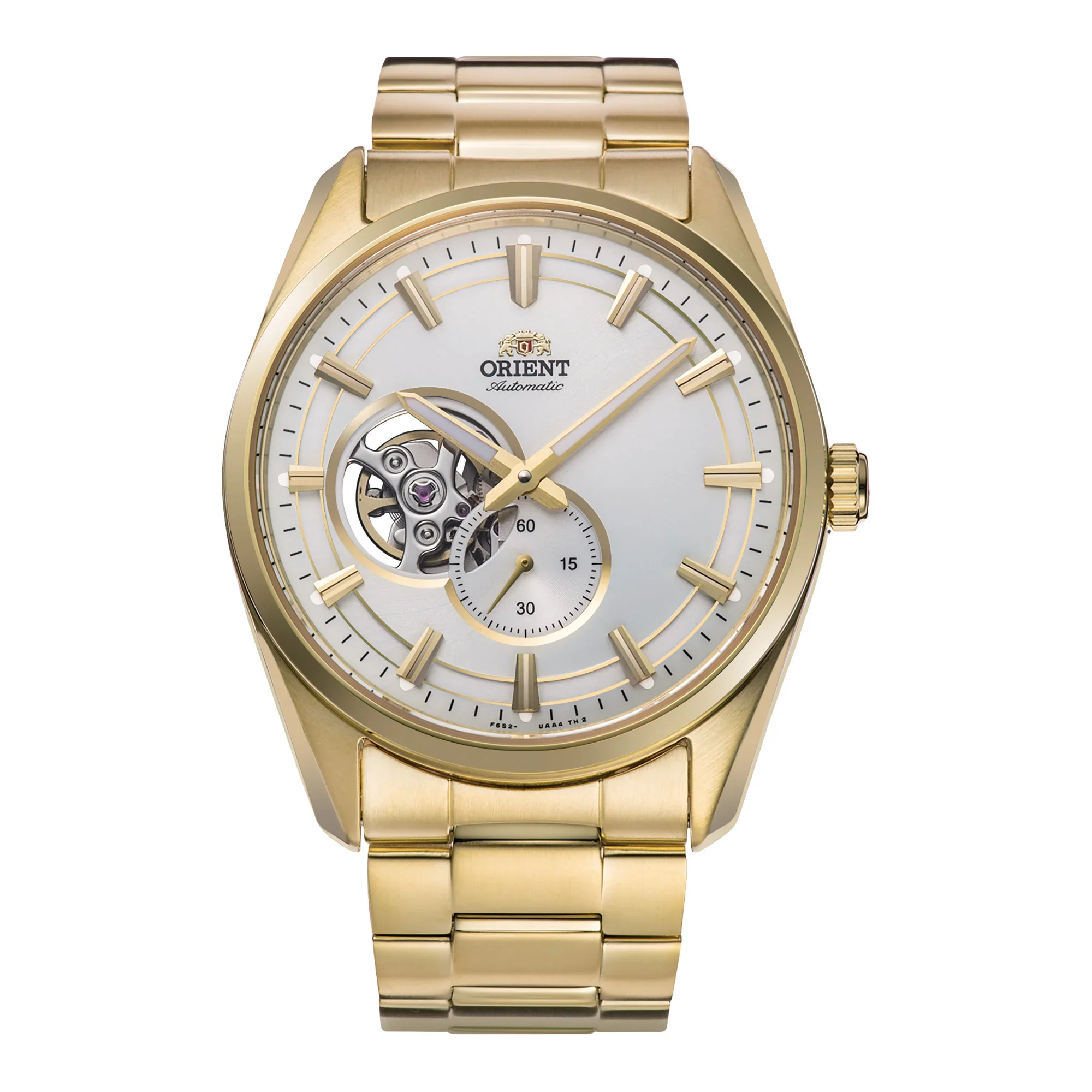 Orient Small Seconds Semi Skeleton Goldenes Stahlgehäuse RA-AR0007S