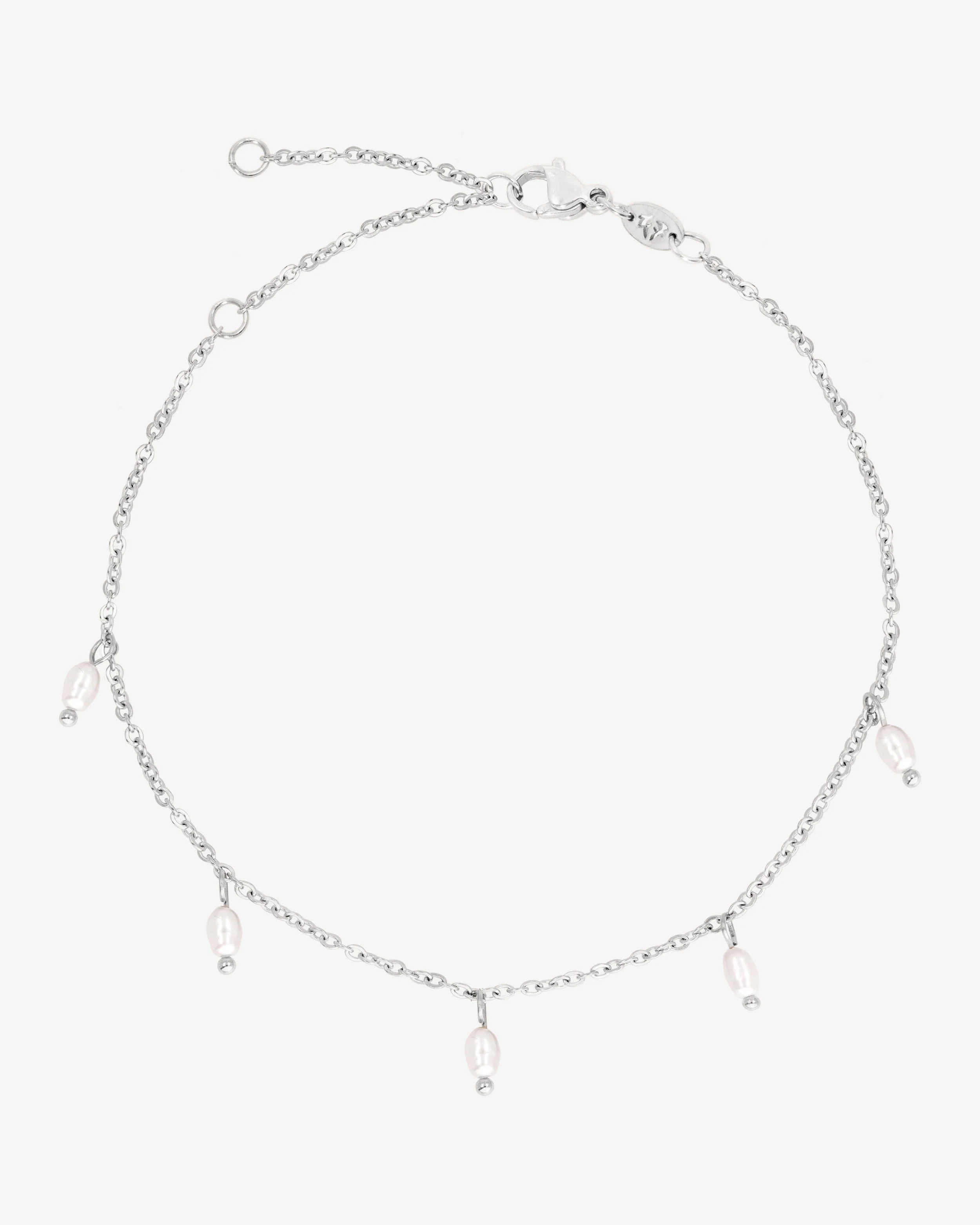 LUAMAYA Perla Blanco Anklet Silber Fusskette