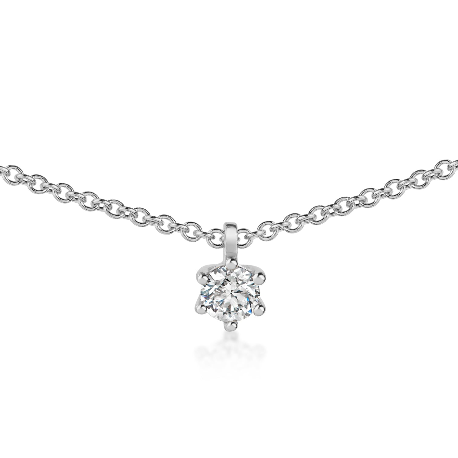 Lovebird Collier mit Brillant 0,20 ct. Weißgold 585 LB345