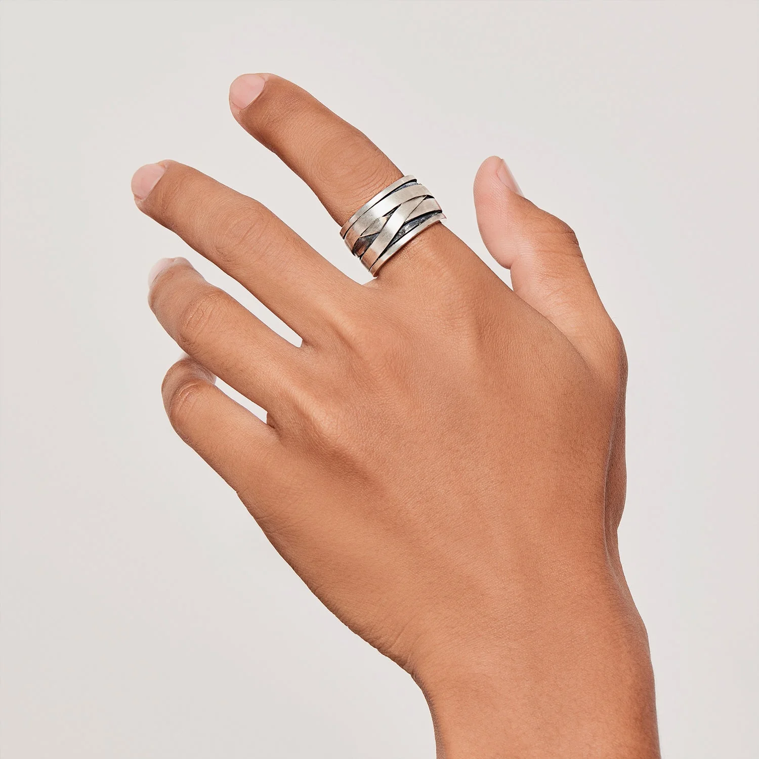 Massiver Ring aus Sterlingsilber R-34X-M-50