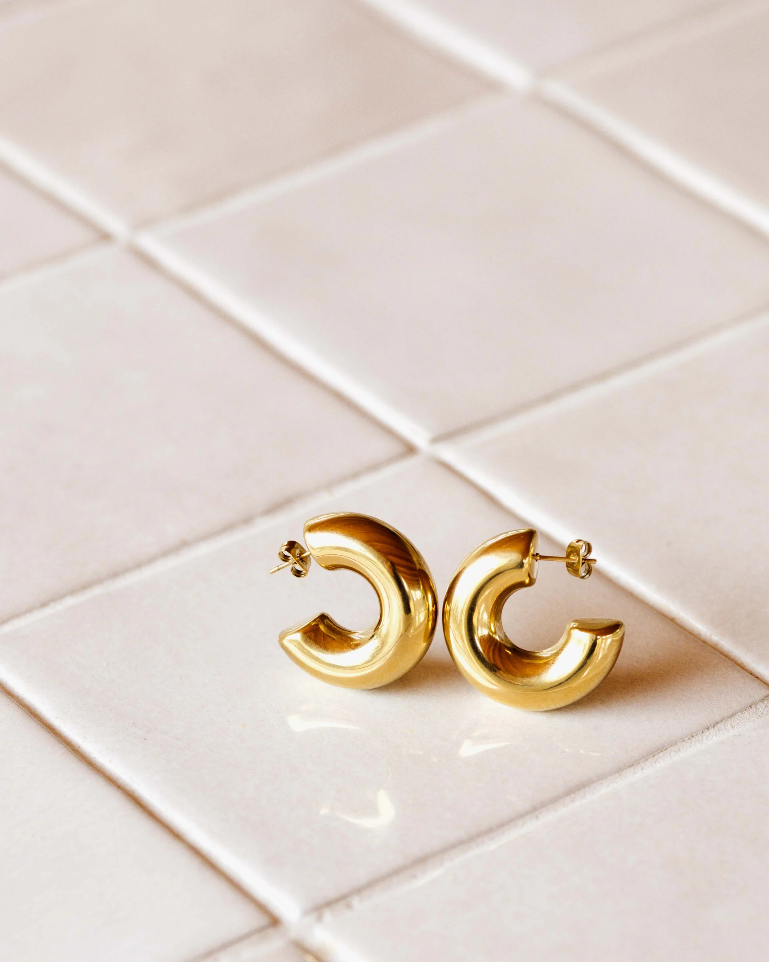 LUAMAYA Chunky Hoop Studs