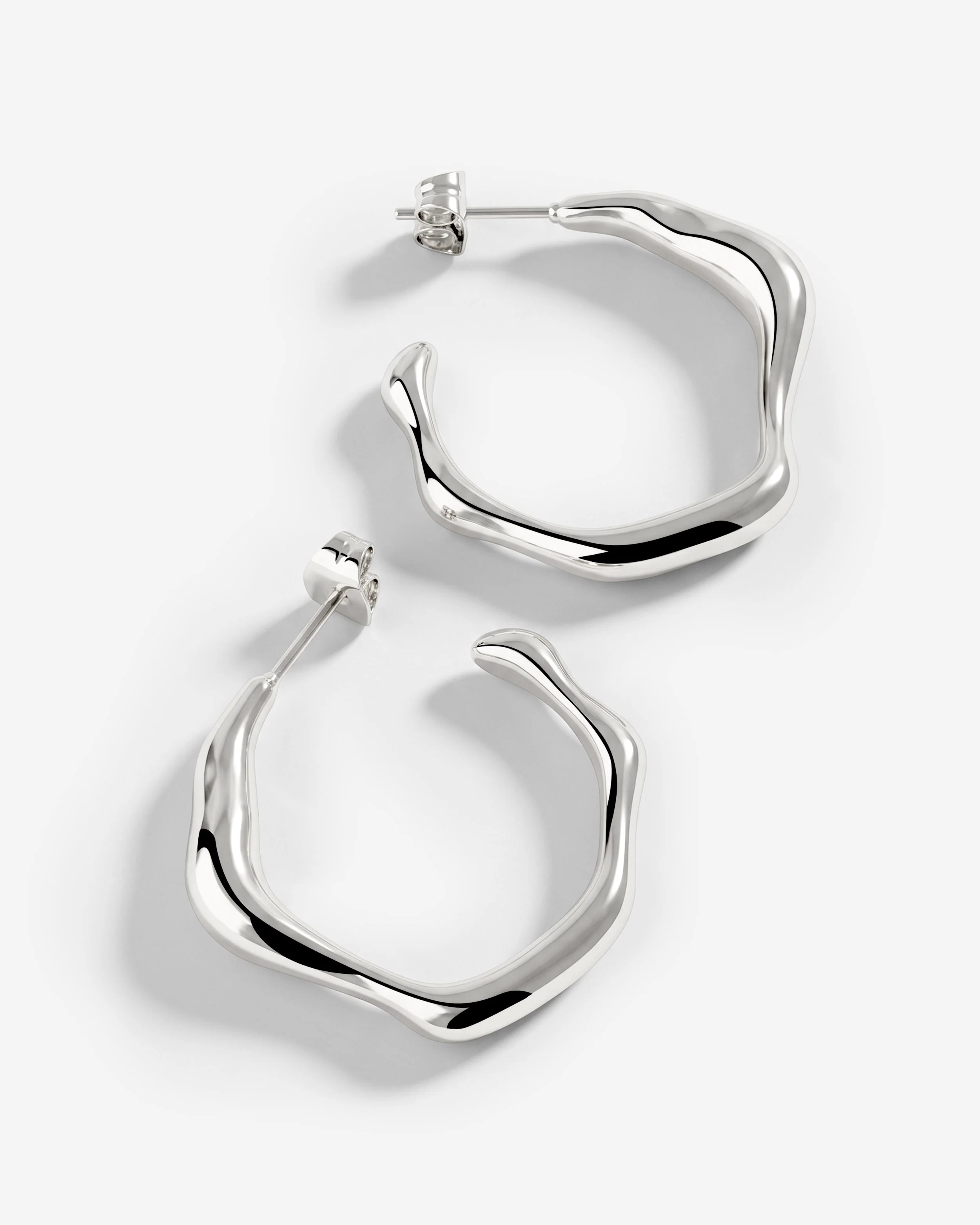 LUAMAYA Solar Wave Hoop Studs Large