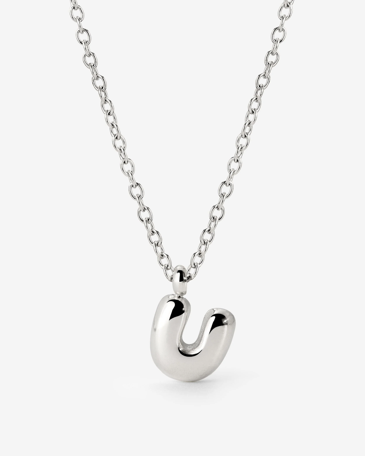 LUAMAYA Bubble Letter Necklace Silber ABC